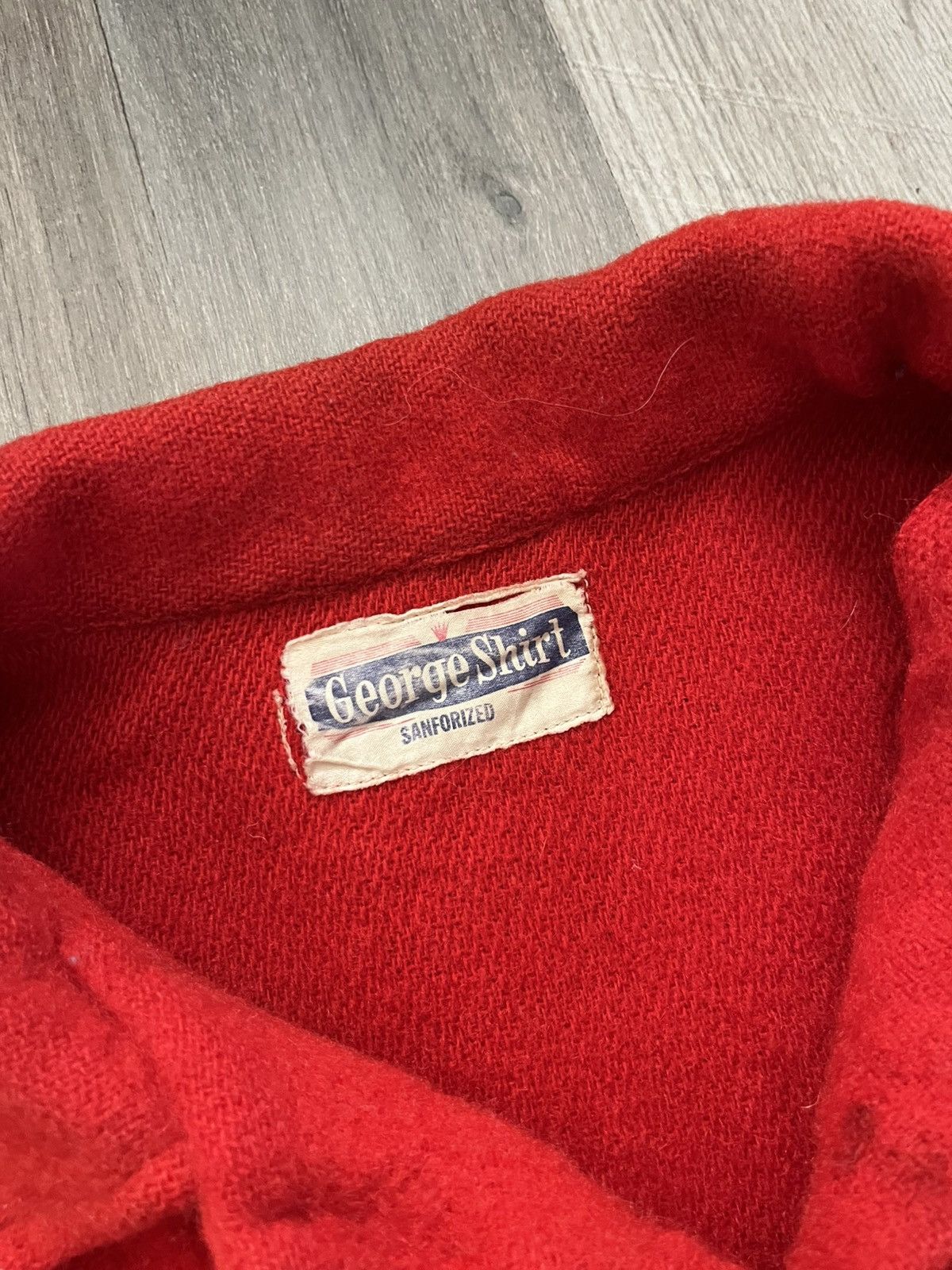 Vintage 1940s/50s Sanforized Wool Hunting Shirt by George Shirt Size US L / EU 52-54 / 3 - 3 Thumbnail