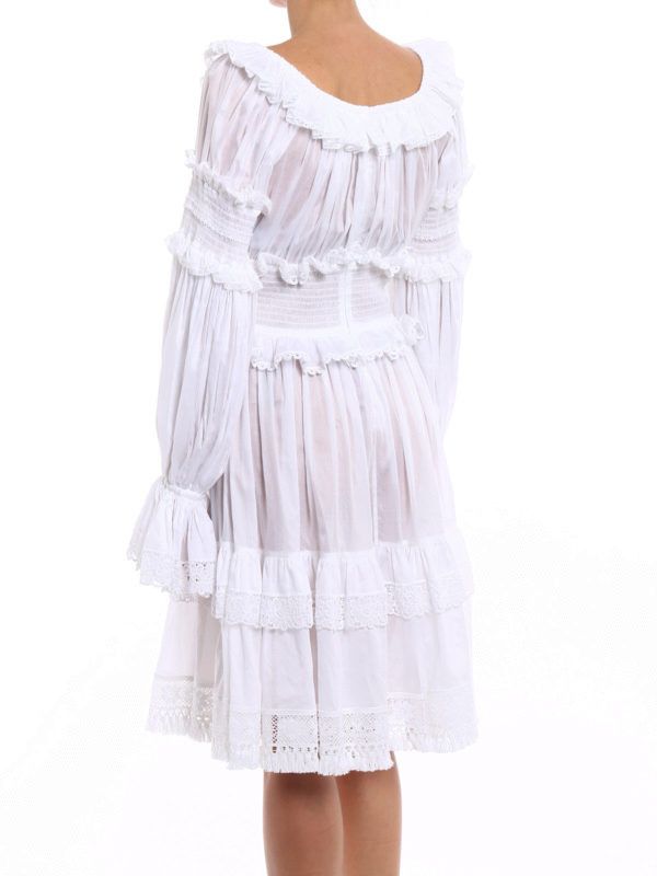 Dolce & Gabbana o1y0825 Midi Dress in White Size XS / US 0-2 / IT 36-38 - 4 Thumbnail