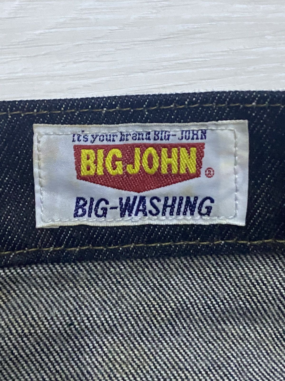 Big John Vintage Big John Black Denim Distressed Repair Baggy Jeans Size US 41 - 15 Thumbnail