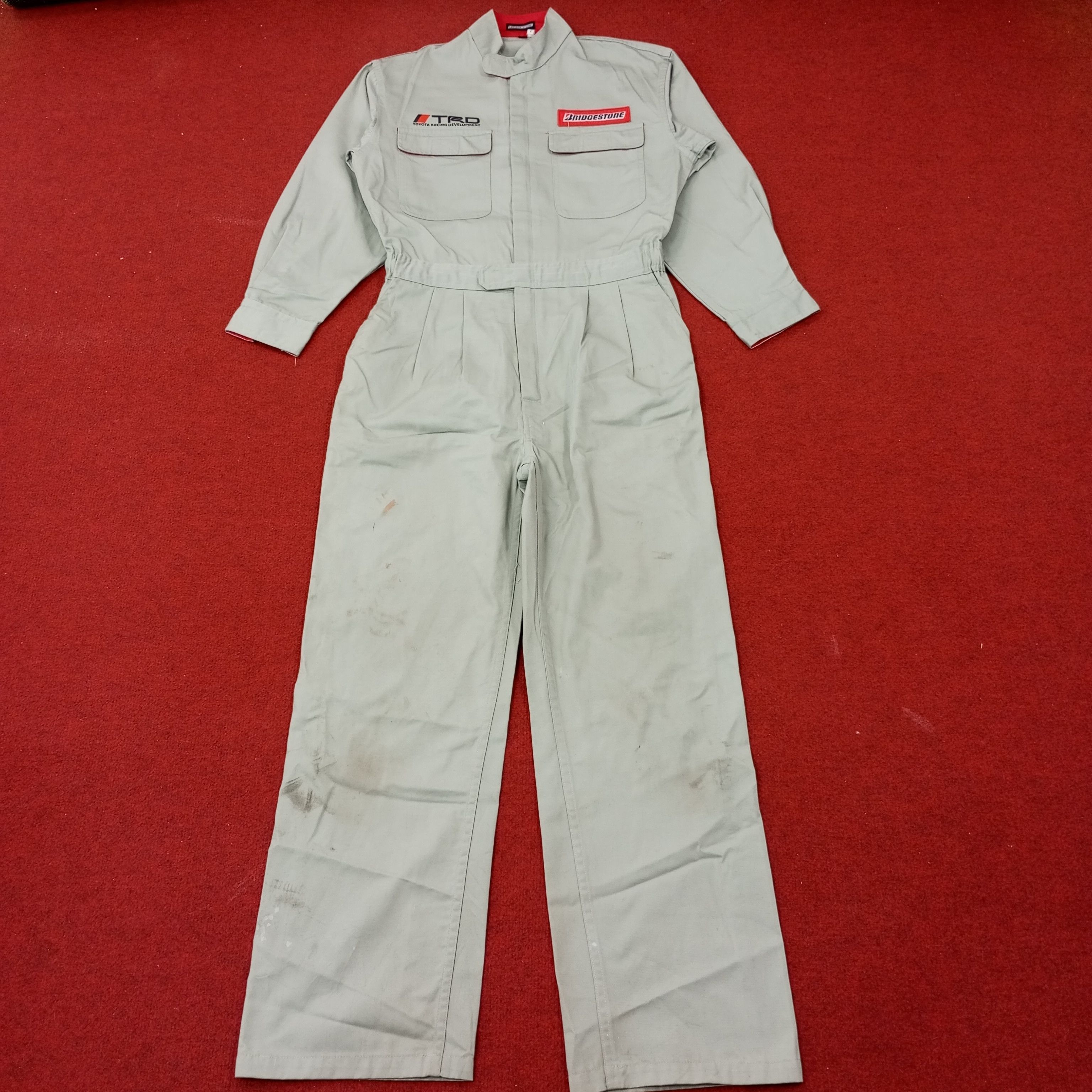 Japanese Brand × Vintage Bridgestone X TRD Toyota Custom Coverall Jacket c231n13 Size US S / EU 44-46 / 1 - 4 Thumbnail