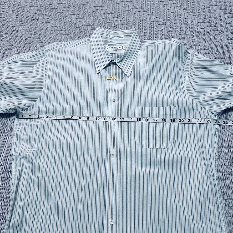 Burberry Vintage Burberry cream striped button down size 16.5 Size US L / EU 52-54 / 3 - 6 Thumbnail