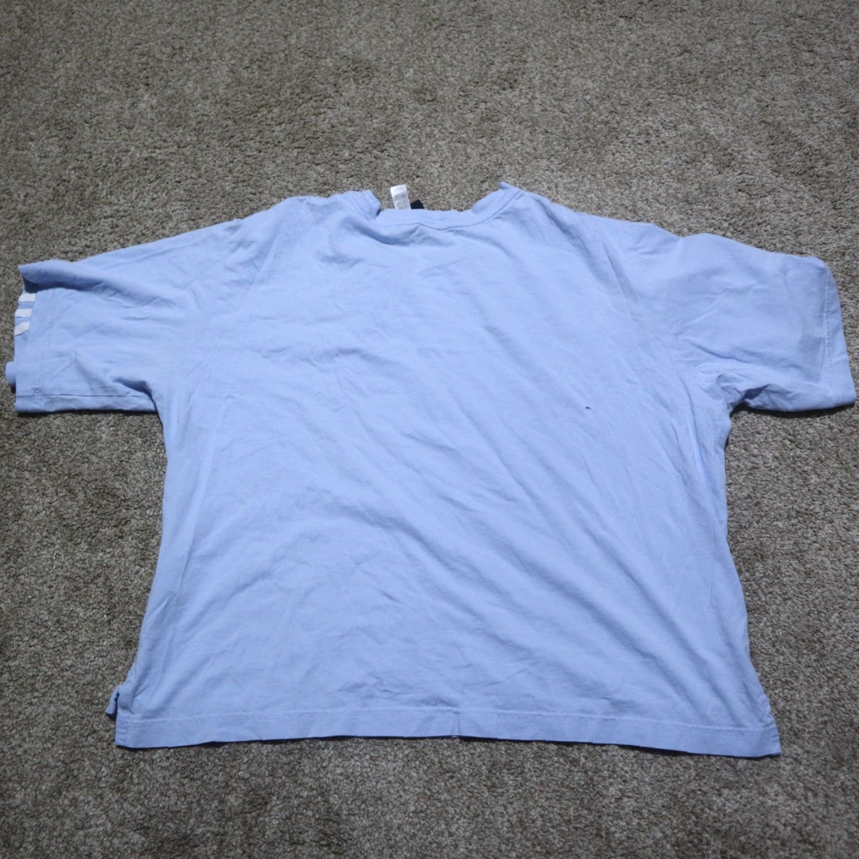 Adidas Adidas Shirt Cropped Back Athletic Gym Women's L Blue Sleeve Short Solid Back Compression Back Size L / US 10 / IT 46 - 7 Thumbnail