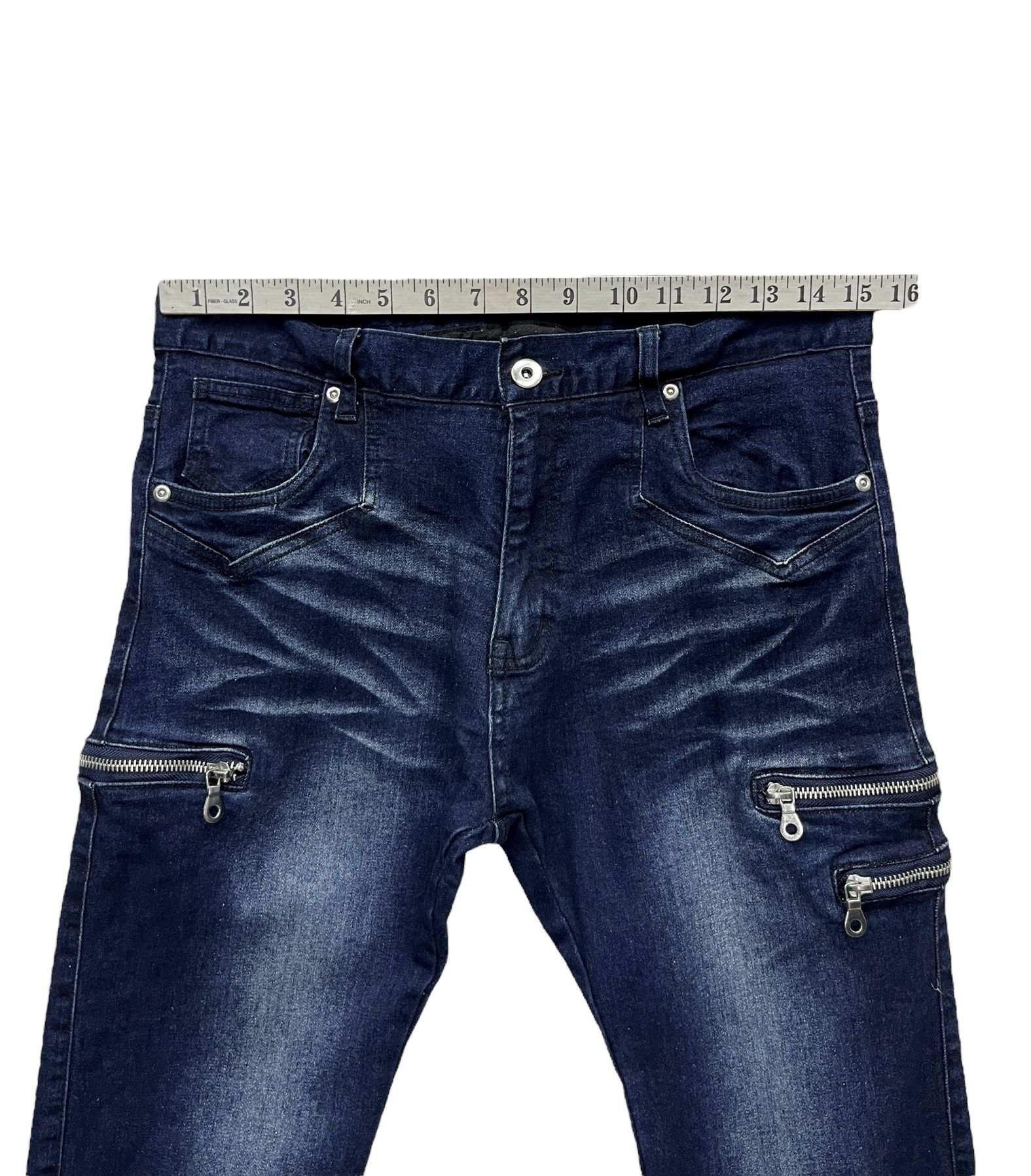 Blue Blue Japan 🔥FYE🔥BIKE*STAR Grunge Punk Multi-zipper FLARE Pants Size US 30 / EU 46 - 12 Thumbnail