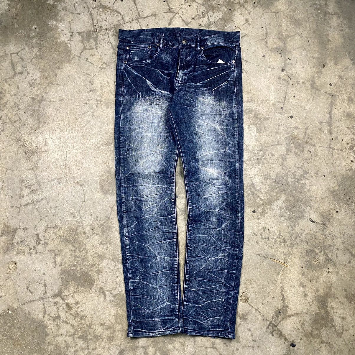 Snake Acid Washed Gothic Bondage Jeans
