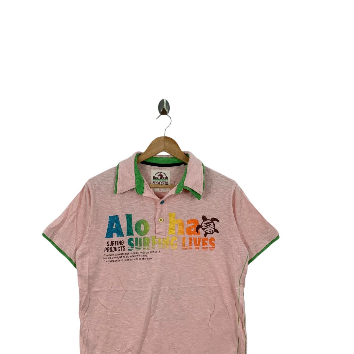 Vintage Vintage ALOHA HAWAII BEACH Sea Turtle Polo Tee Shirt Top Size US L / EU 52-54 / 3 - 1 Thumbnail