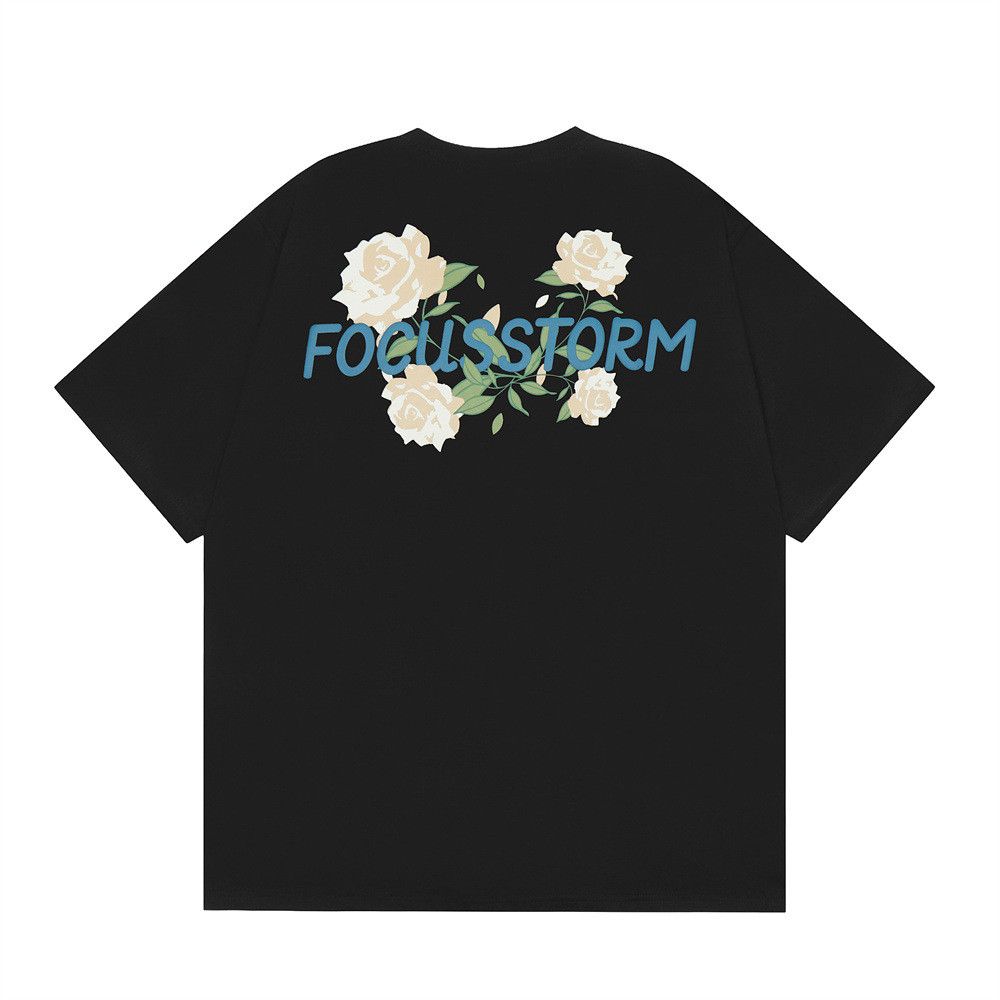 Japanese Brand × Vintage Street retro rose print pure cotton loose casual tee Size US M / EU 48-50 / 2 - 1 Thumbnail