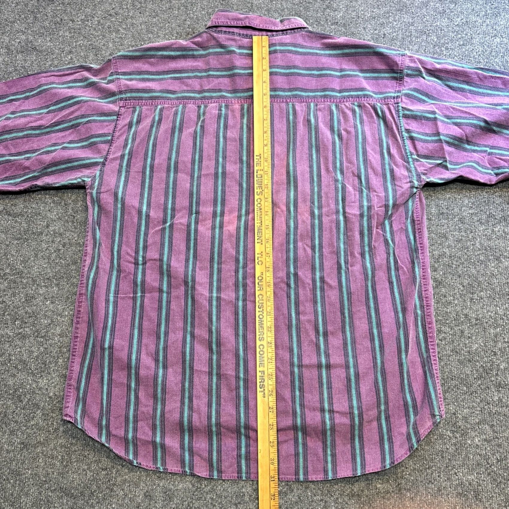 Vintage VINTAGE Pier Connection Button-Up Shirt Short Sleeve Men’s XL Stripe Cotton 90s Purple Size US XL / EU 56 / 4 - 6 Thumbnail