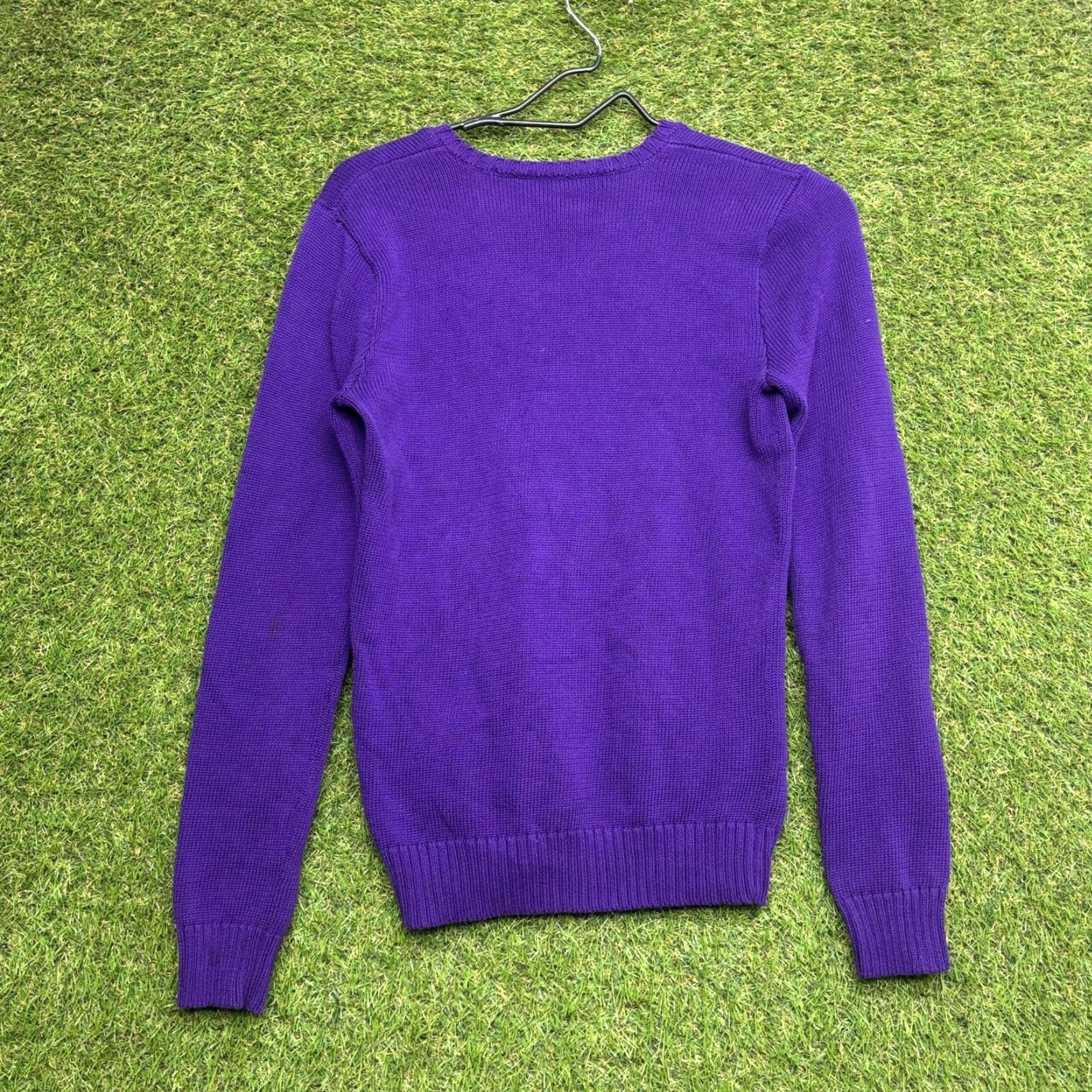 Polo Ralph Lauren VINTAGE Polo Ralph Lauren Sweater Womens Medium Pony Stampede V Neck 90s Preppy Slim Fit Size M / US 6-8 / IT 42-44 - 2 Thumbnail