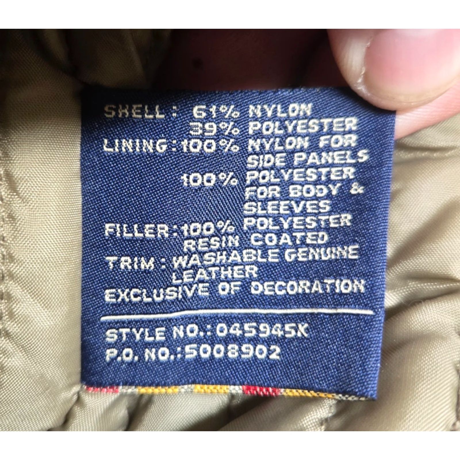 Dockers VINTAGE DOCKERS Jacket Bomber Mens XLT Beige Nylon Full Zip Stain Defender Premium Outdoor Fall Winter Mens Size US XL / EU 56 / 4 - 5 Thumbnail