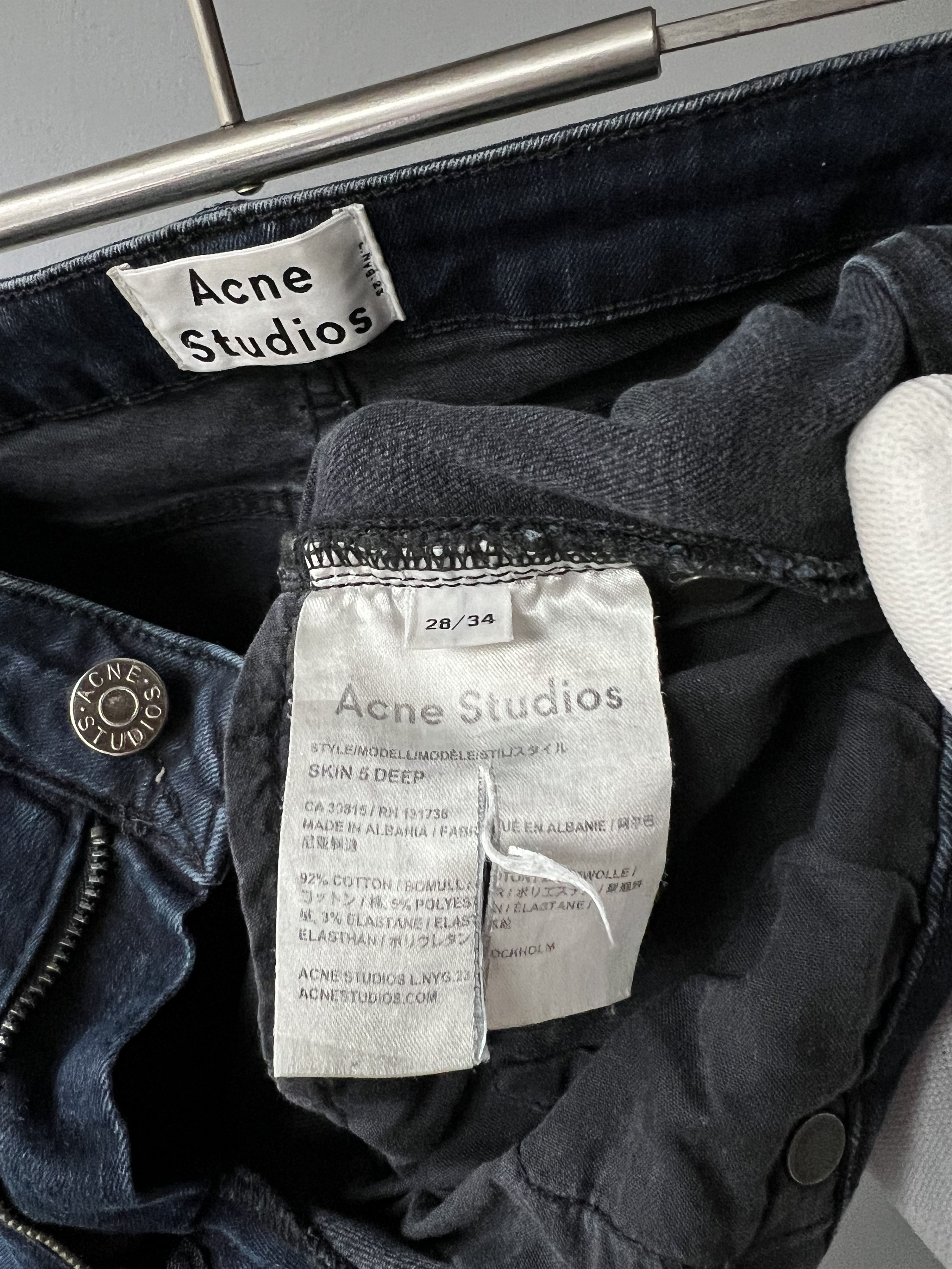 Acne Studios Women's Acne Studios Skin 5 Deep Faded Denim Skinny Jeans Size 28" / US 6 / IT 42 - 9 Thumbnail