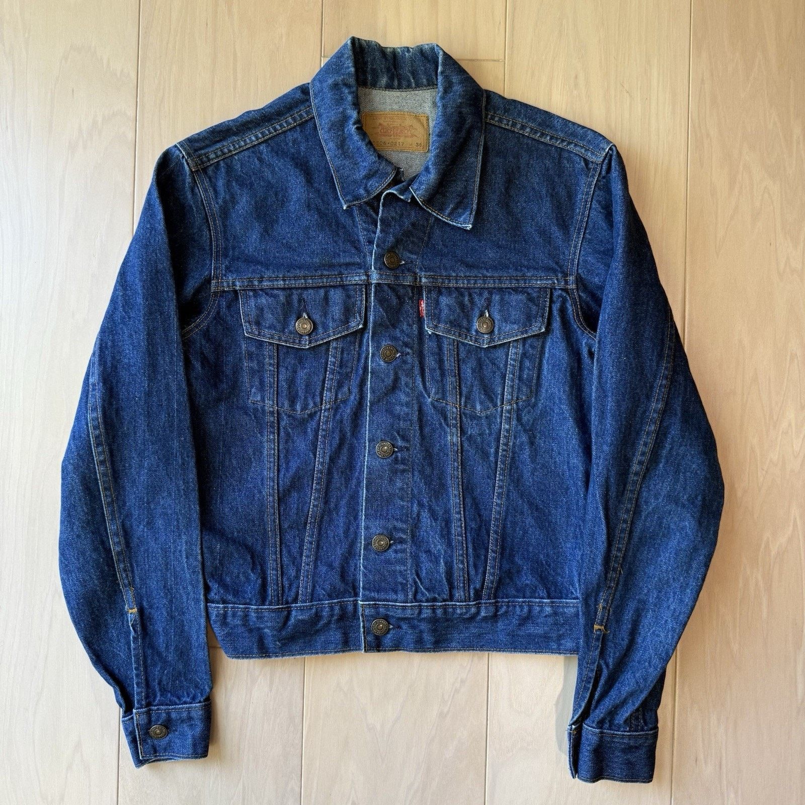 Vintage Levis Denim Jacket 36 Blue 80s Made in USA Dark Wash