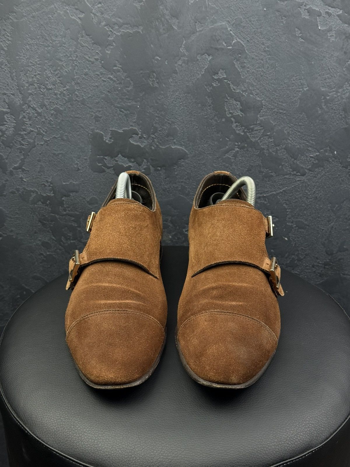 Santoni SANTONI Suede Monk Double Monk Strap Loafer Mens Size 8 Size US 8 / EU 41 - 4 Thumbnail