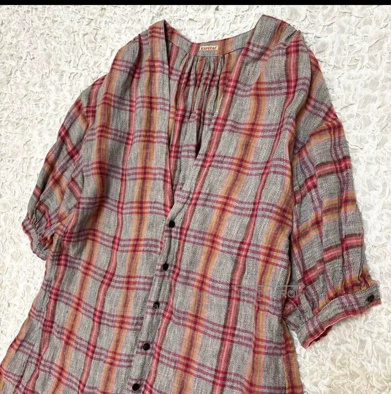 Kapital Kapital Linen medium-sleeved blouse cardigan Size US S / EU 44-46 / 1 - 2 Thumbnail