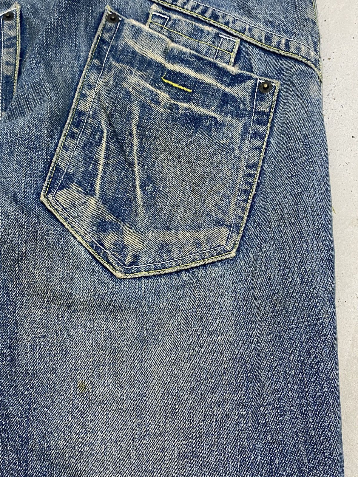 If Six Was Nine Flare Japanese Brand Mud Washed Dirty Boot Cut Fit Size US 29 - 17 Thumbnail