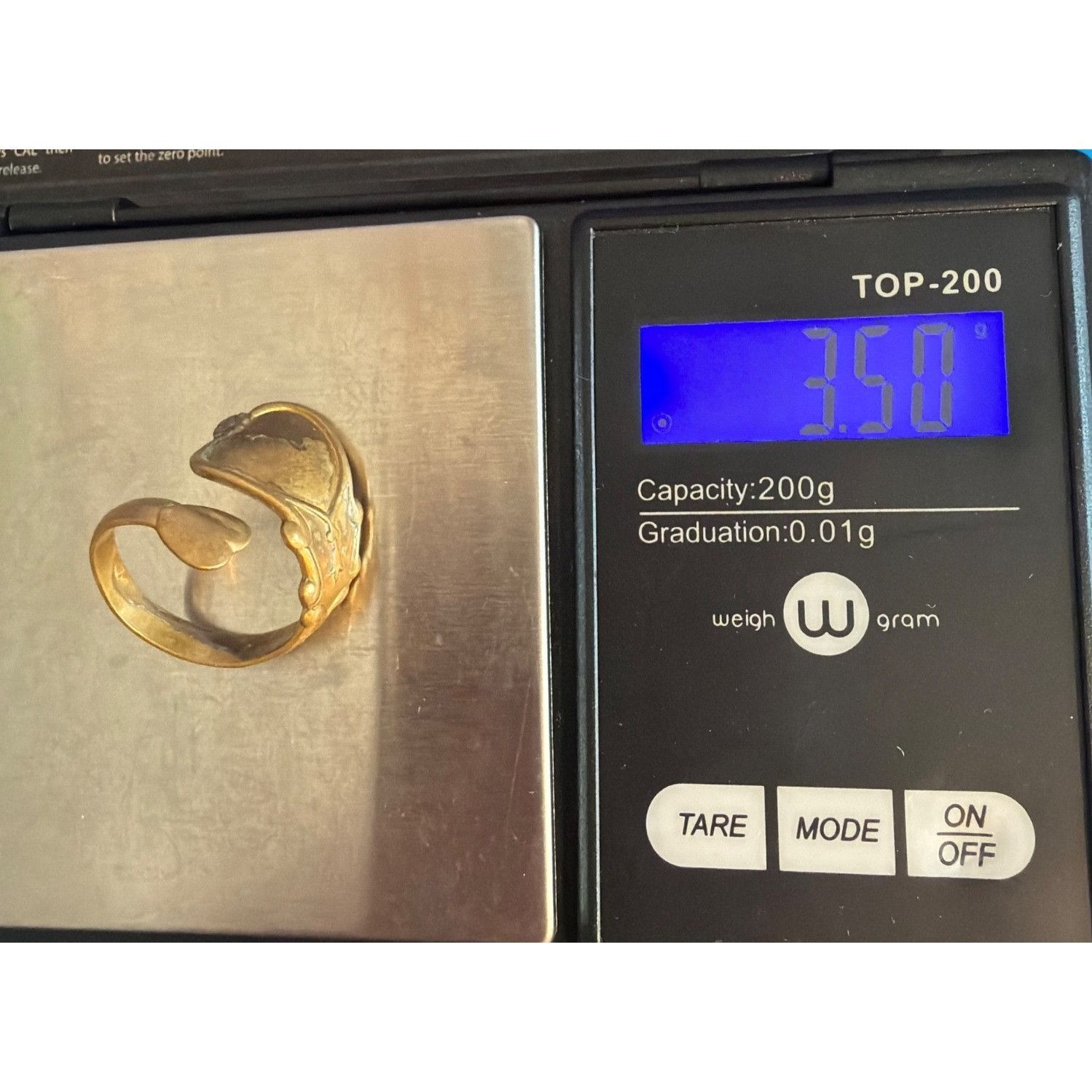 Other Vintage Adjustable Brass Spoon Ring Bypass Ornate Design Siz Size ONE SIZE - 5 Thumbnail