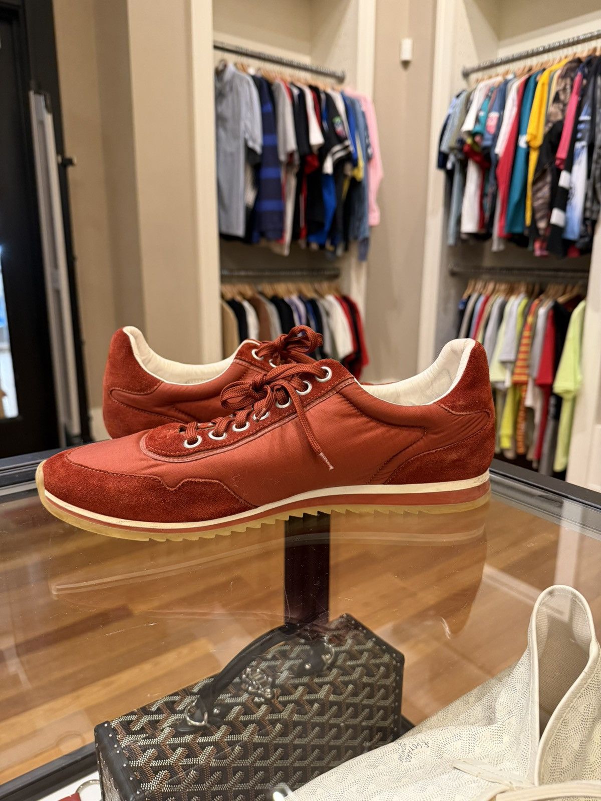 Louis Vuitton Louis Vuitton Suede Trainer Size US 11.5 / EU 44-45 - 3 Thumbnail