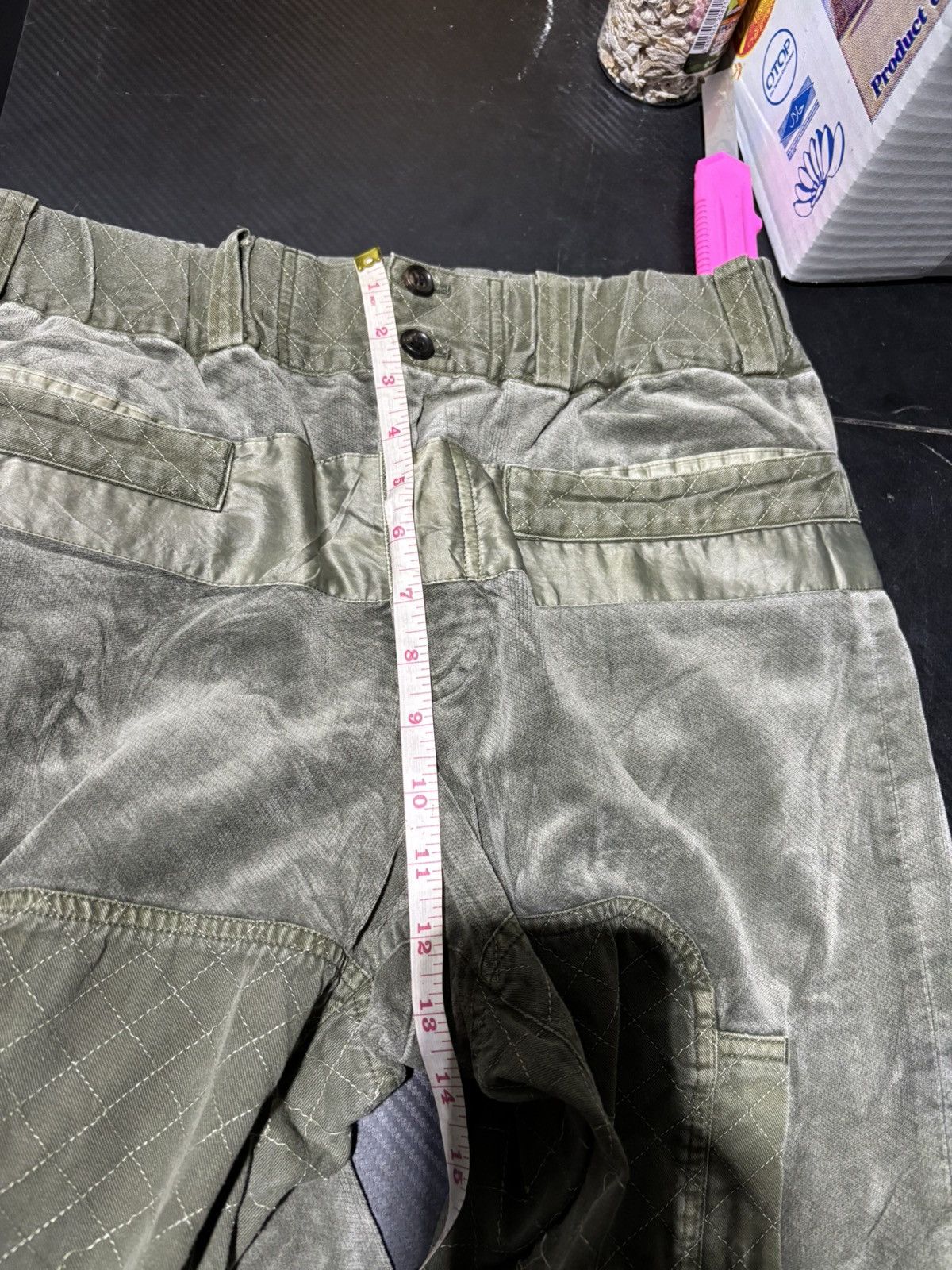 Homme Plisse Issey Miyake ISSEY MIYAKE WASHED GREEN PANELED PANTS Size US 30 / EU 46 - 24 Thumbnail