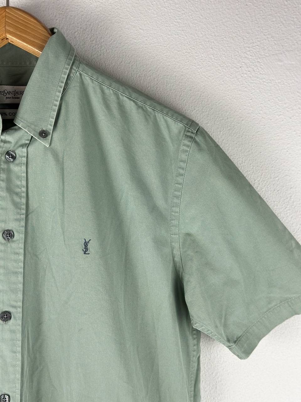 Yves Saint Laurent YSL Yves Saint Laurent OLIVE Button Shirt Mens Size M Size US M / EU 48-50 / 2 - 2 Thumbnail