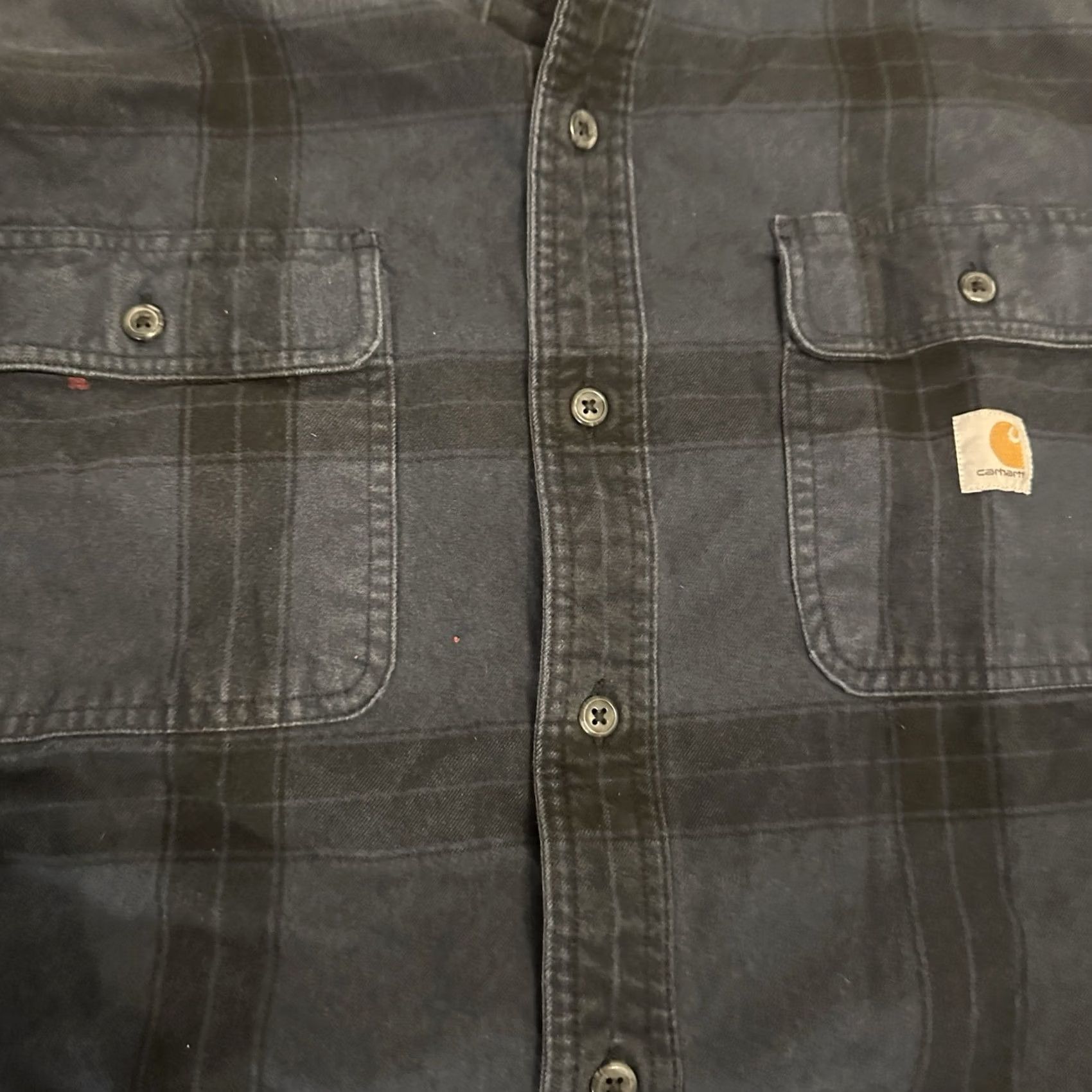 Carhartt VINTAGE Carhartt Loose Fit Heavy Flannel Shirt XL Blue Plaid Men Size US XL / EU 56 / 4 - 3 Thumbnail