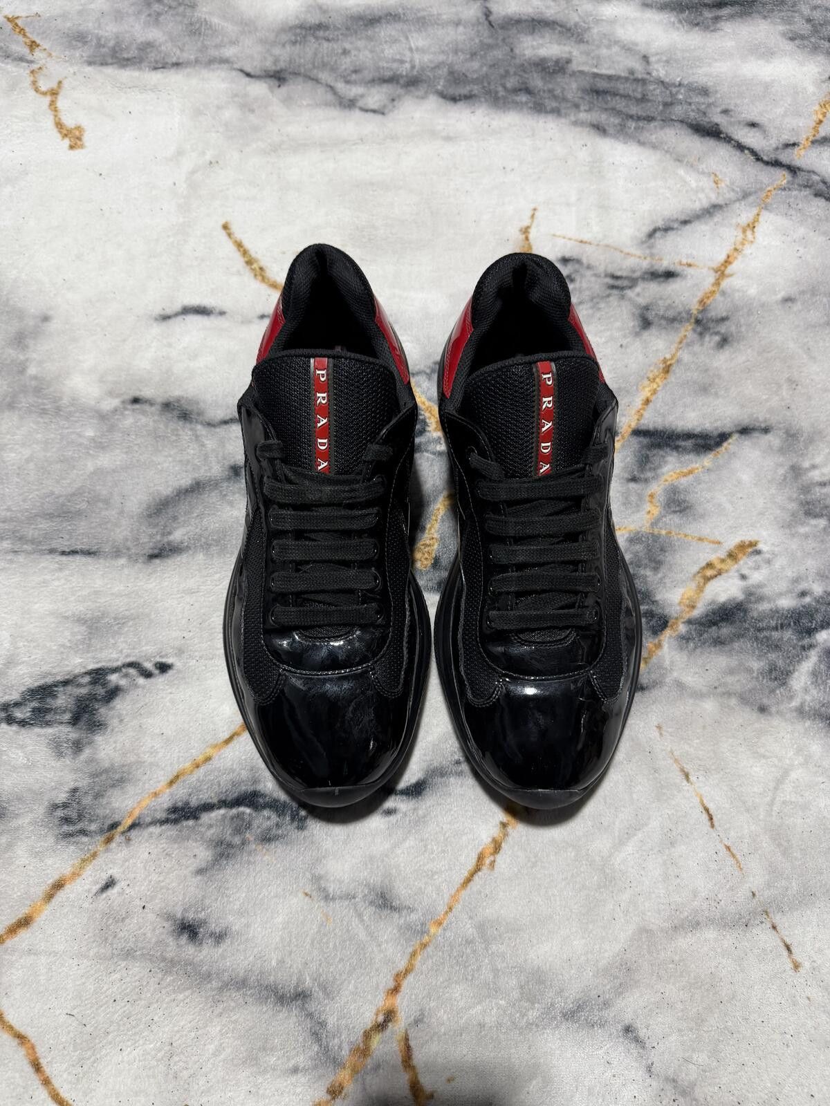 Prada Prada Americas Cup Black Red Heel - Sz10.5US Size US 10.5 / EU 43-44 - 2 Thumbnail