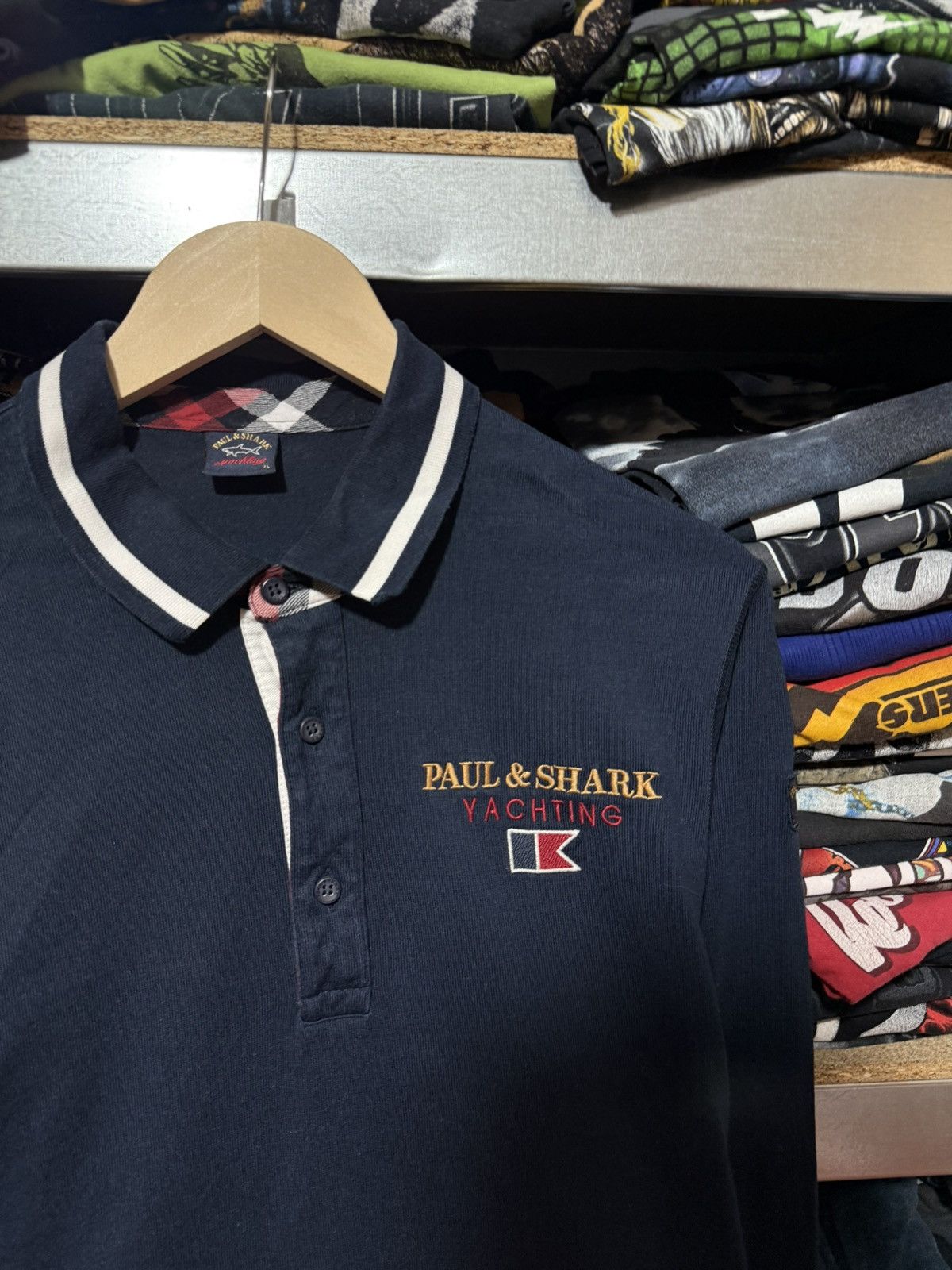Paul & Shark Luxury Paul & Shark Long Sleeve Polo Shirt Y2K Hype Size US L / EU 52-54 / 3 - 3 Thumbnail
