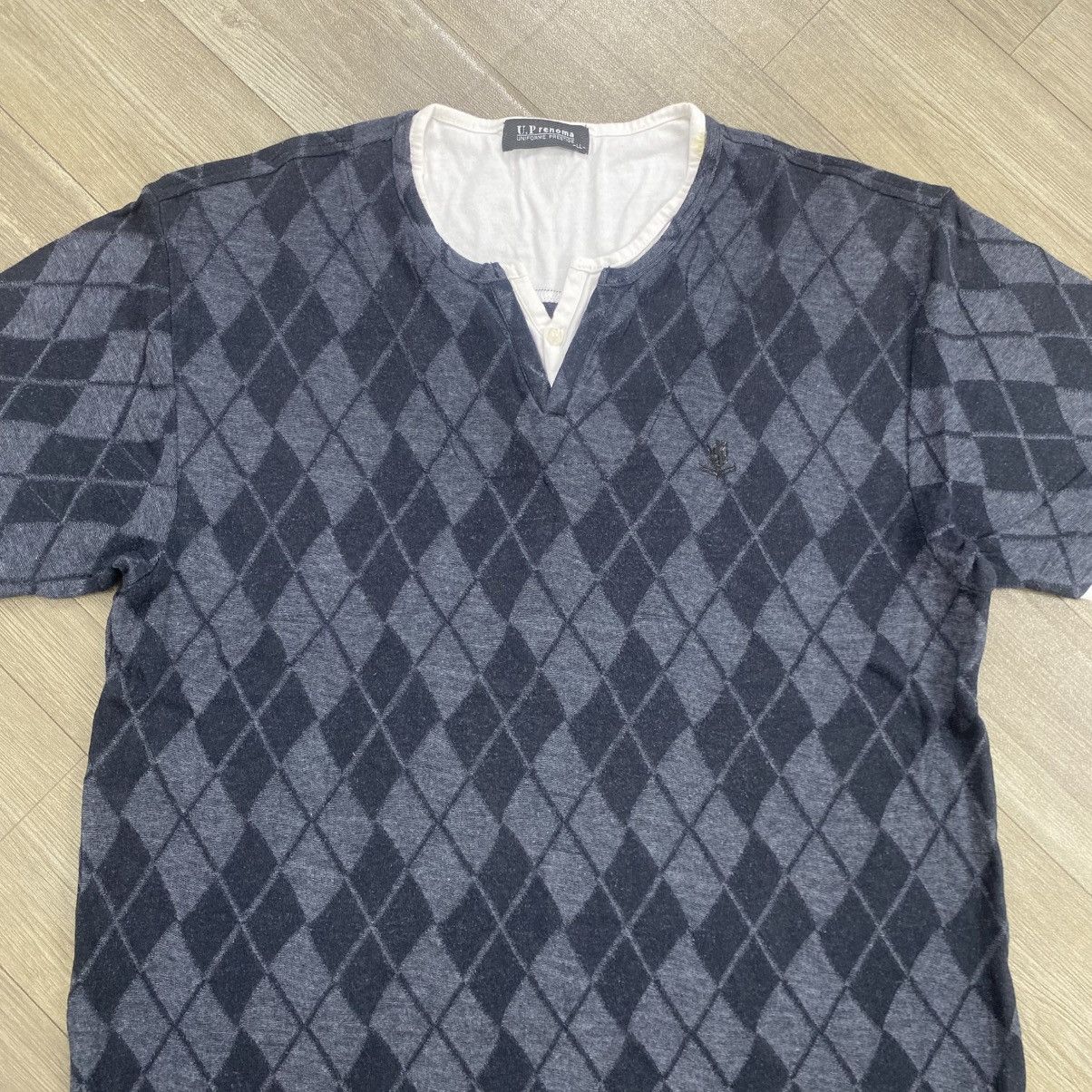 If Six Was Nine 2000s Up Renoma Double Layers Argyle Pattern Goa Lgb Tee Size US L / EU 52-54 / 3 - 2 Thumbnail