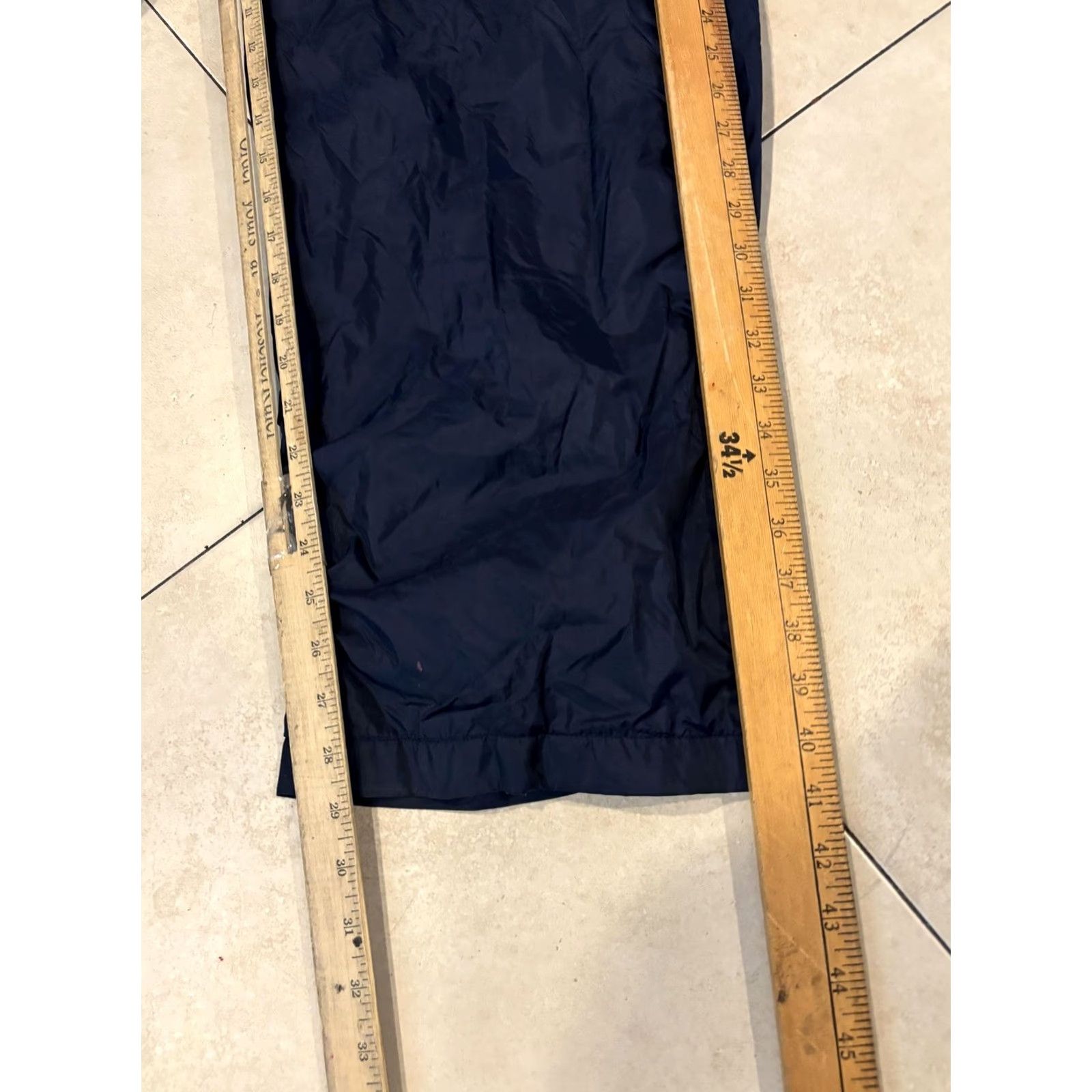 Nike Nike Pants Mens XL Blue Nylon Track Lined Elastic Waist Zip Pockets Warm Up Size US 36 / EU 52 - 6 Thumbnail