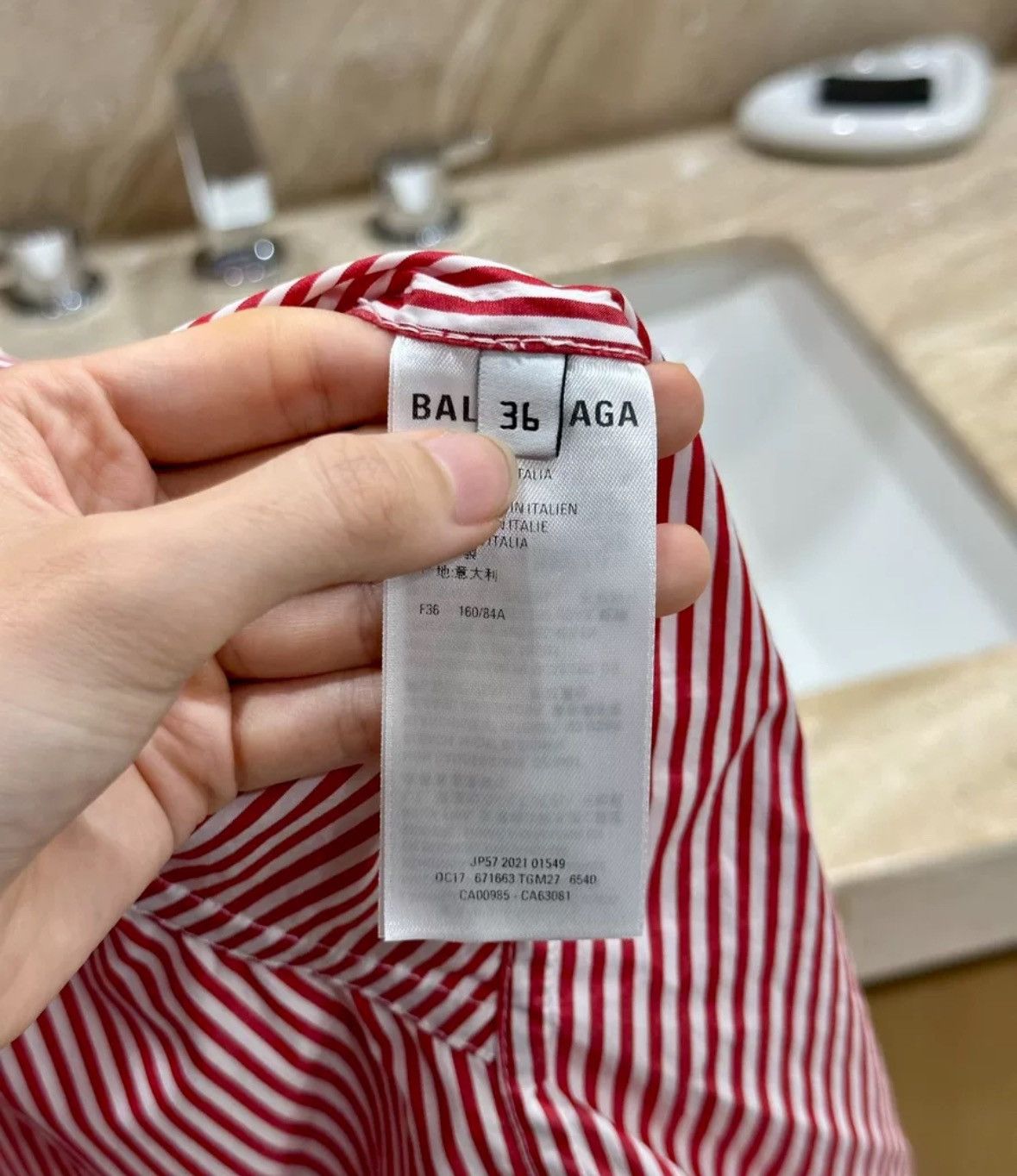 Balenciaga Balenciaga deconstruct striped shirt Size US S / EU 44-46 / 1 - 7 Thumbnail