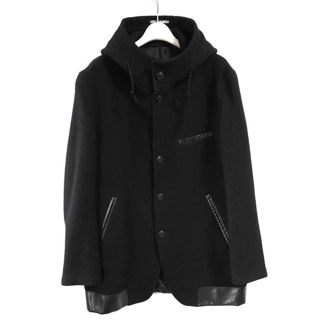 Yohji Yamamoto POUR HOMME 16aw leather melton jacket HR-J06-102 Size US L / EU 52-54 / 3 - 1 Thumbnail