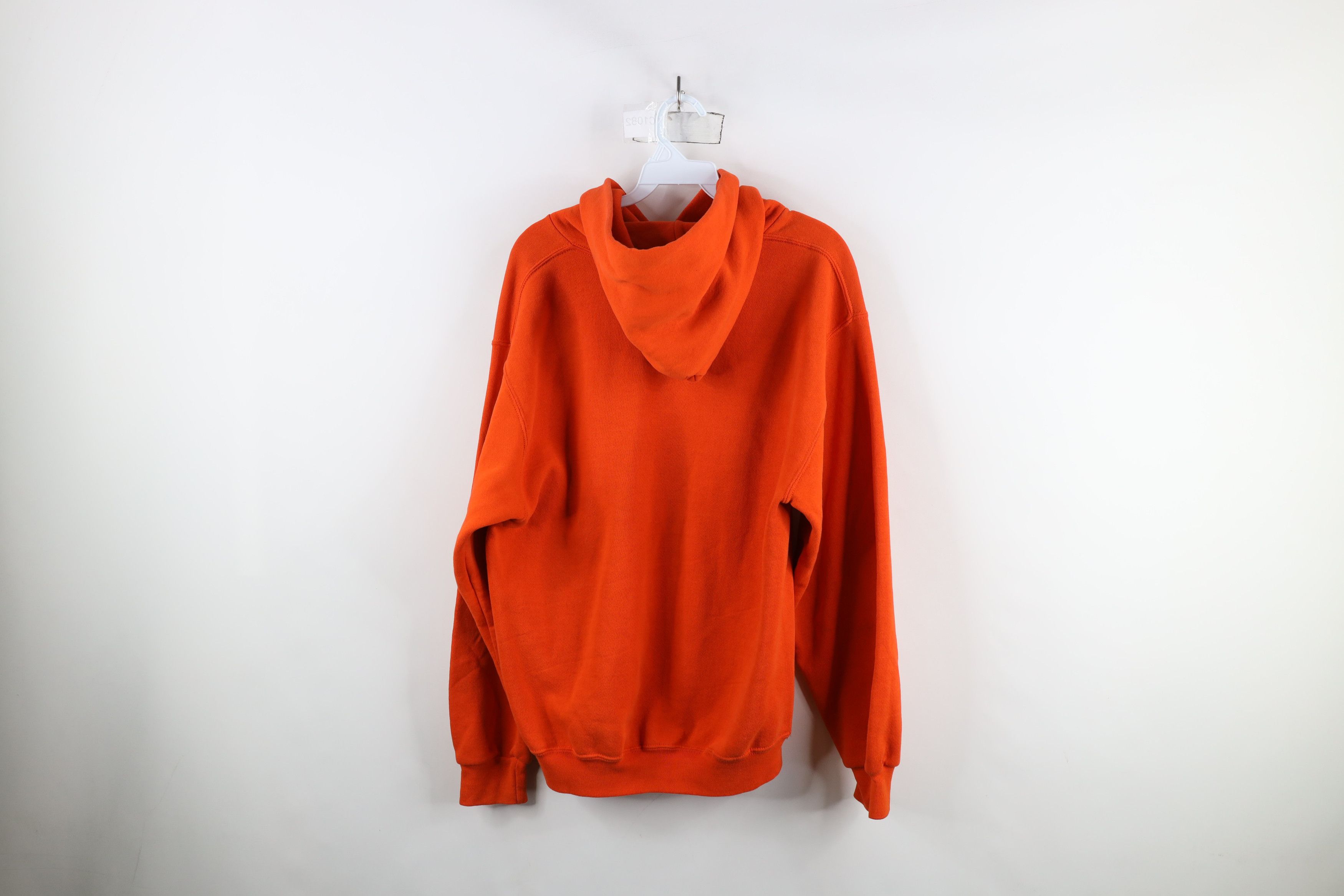 Russell Athletic × Vintage Vintage 90s Russell Athletic Riddell Football Hoodie Orange Size US M / EU 48-50 / 2 - 13 Thumbnail