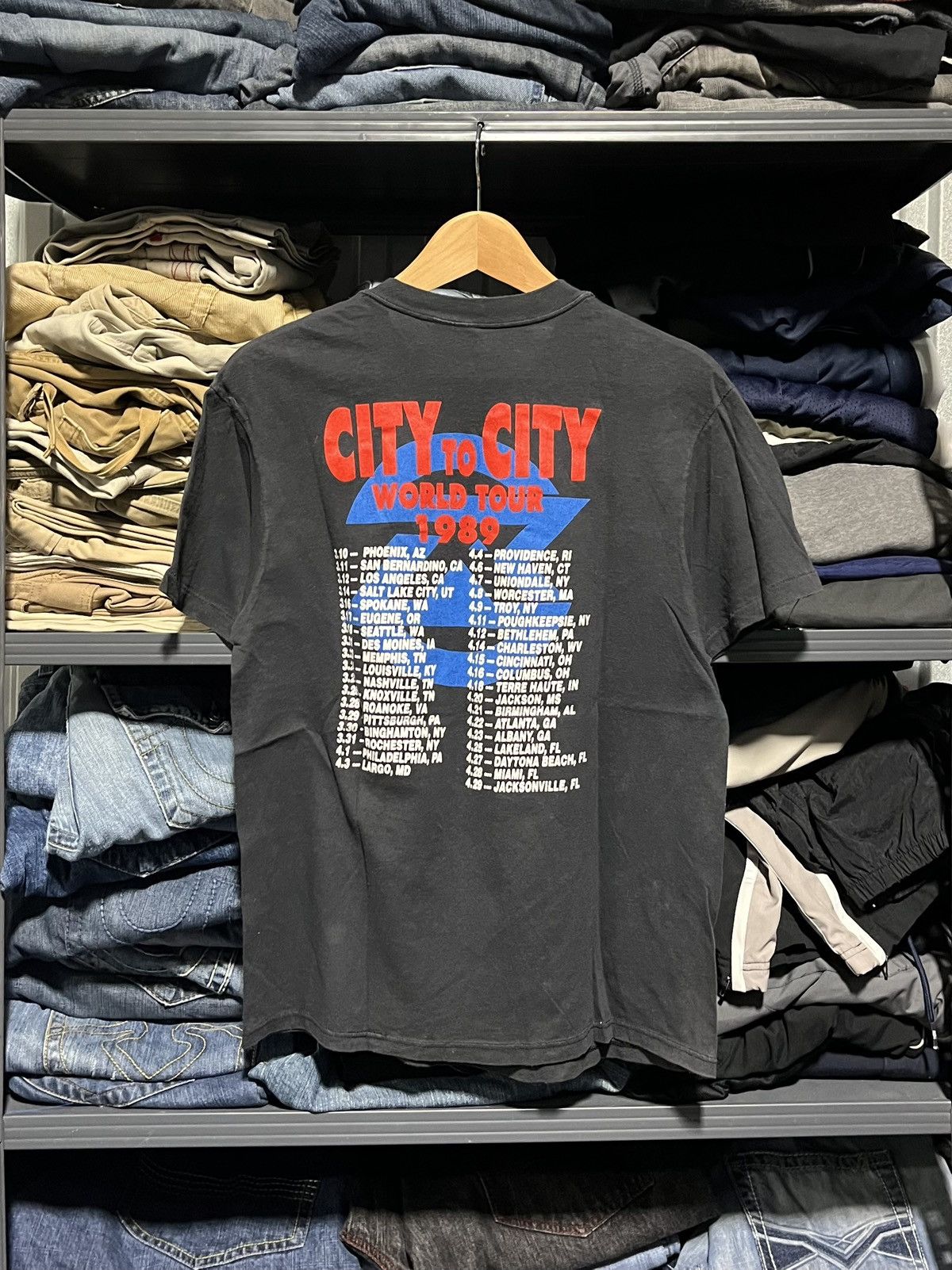 Band Tees × Vintage CRAZY VINTAGE 1989 RATT CITY TO CITY WORLD TOUR BAND TEE Size US M / EU 48-50 / 2 - 2 Thumbnail