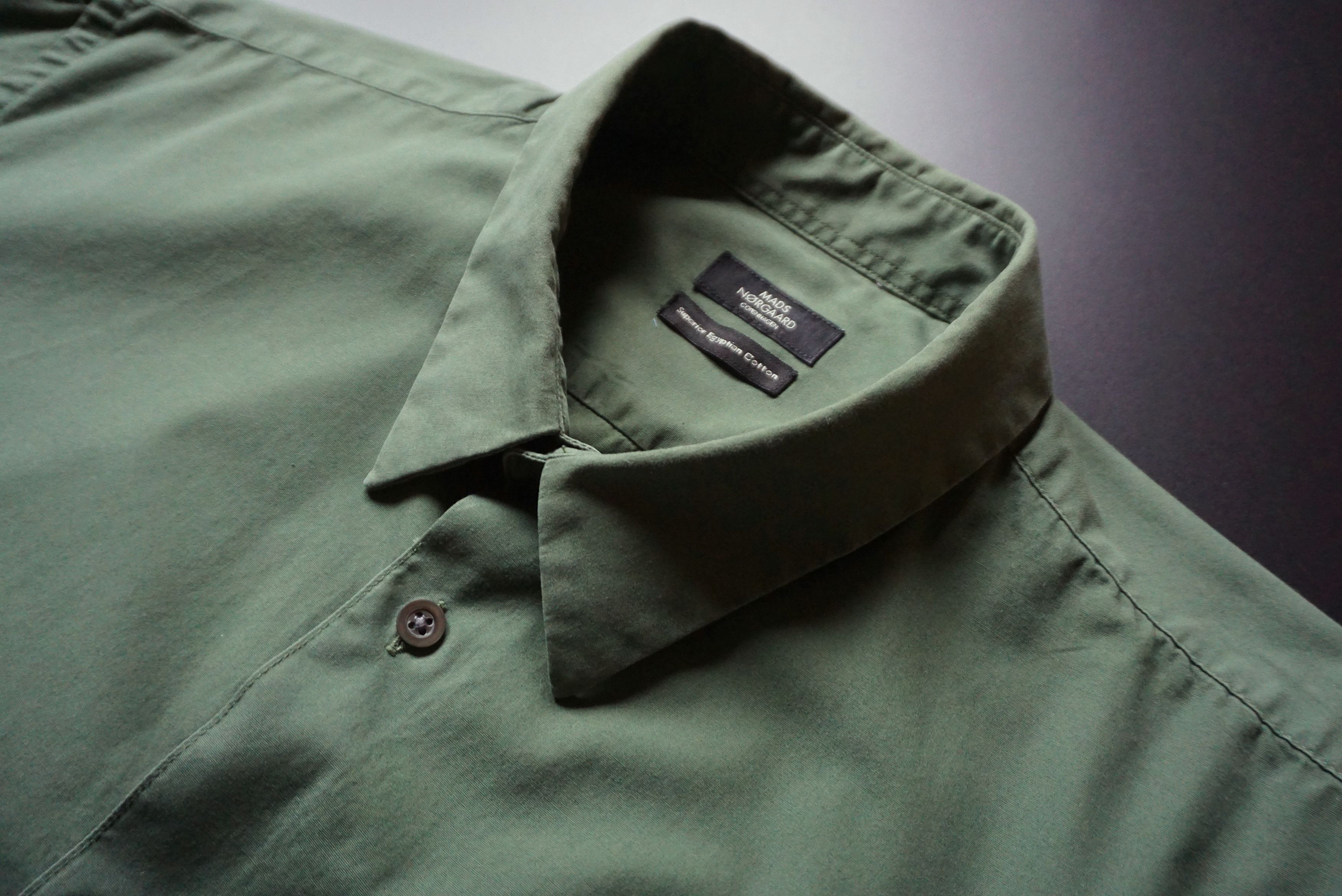 Designer MADS NORGAARD Copenhagen slim fit shirt casual formal smart Size US XL / EU 56 / 4 - 4 Thumbnail