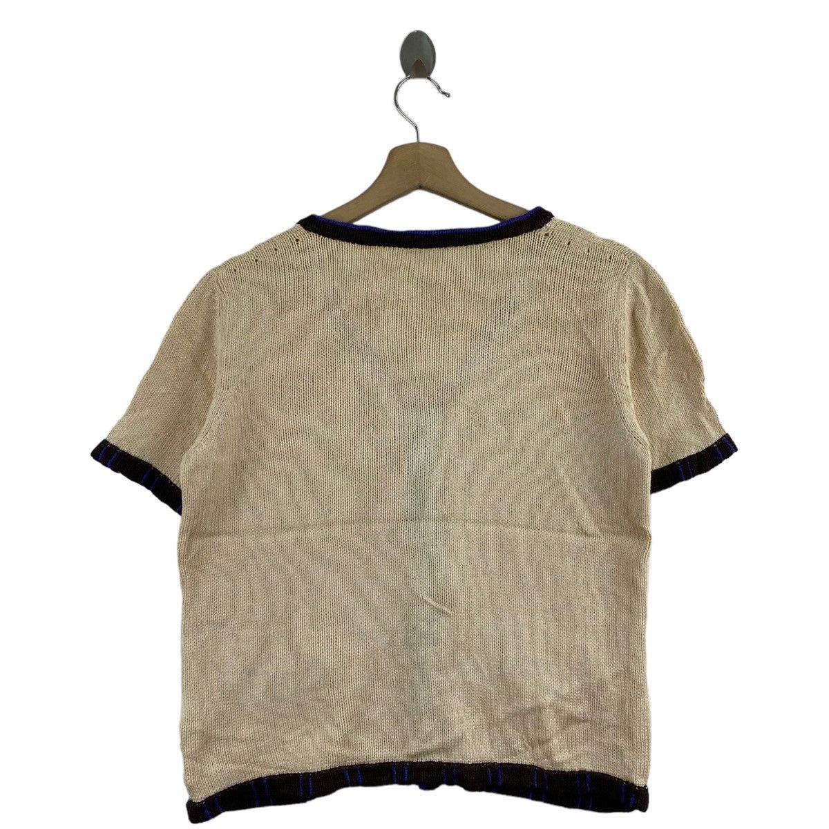 Vintage Vintage KRIZIA MAGLIA Italian Designer Short Sleeve Cream Size S / US 4 / IT 40 - 4 Thumbnail