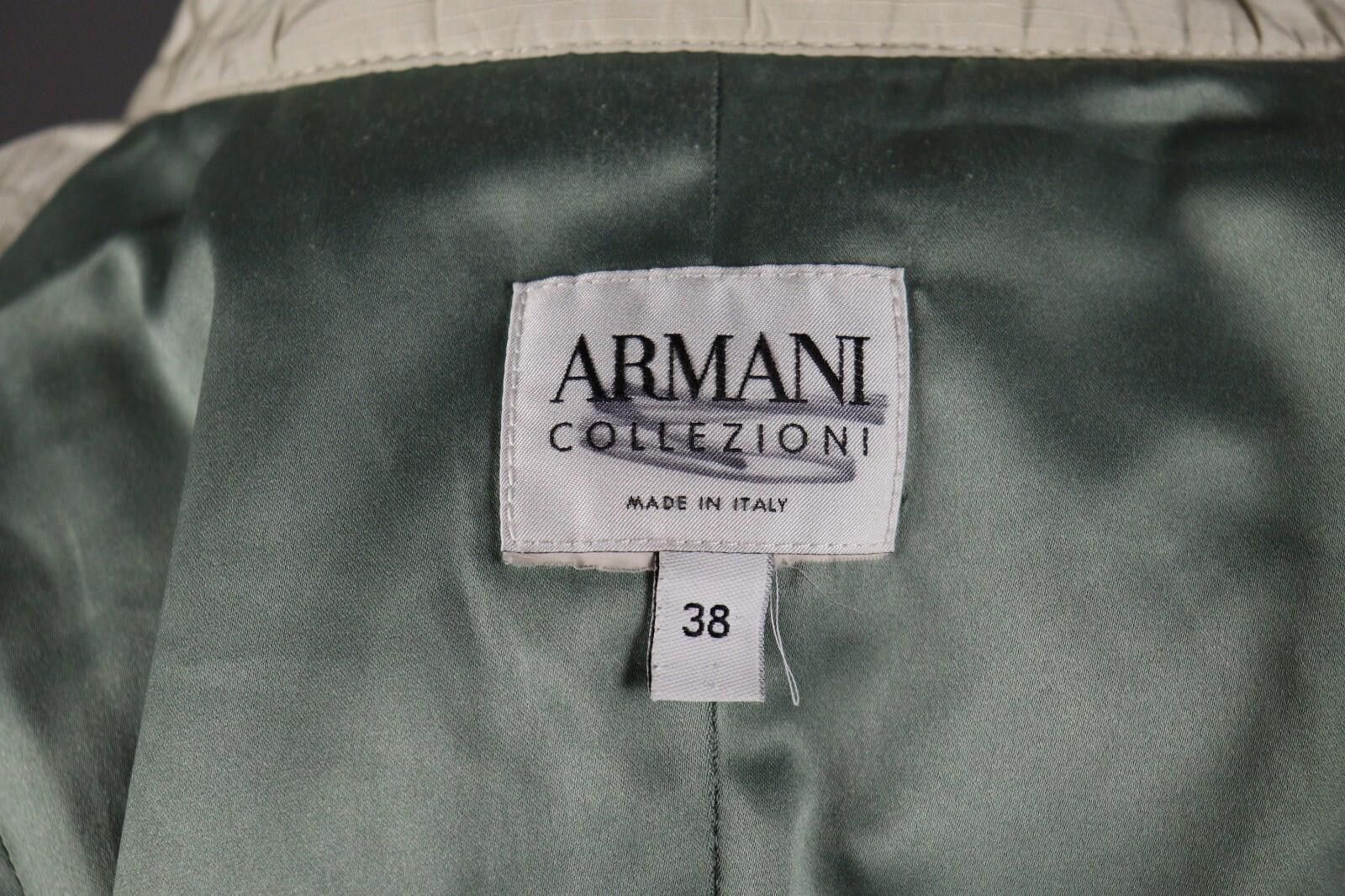 Armani Collezioni Armani Collezioni Beige Zip Cropped Jacket Size 38 Size M / US 6-8 / IT 42-44 - 11 Thumbnail