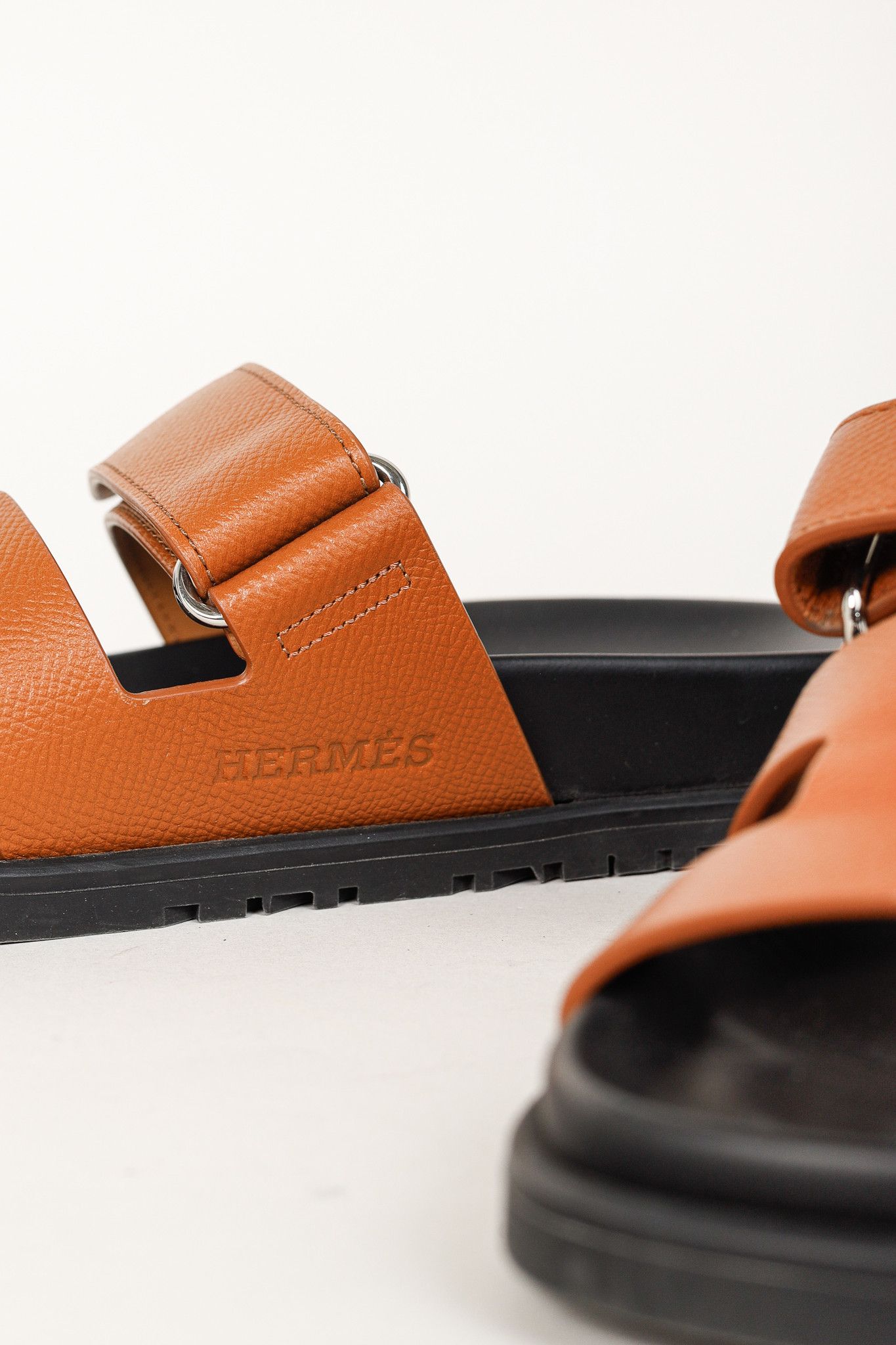 Hermes Hermes Chypre Naturel Leather Techno-Sandals Size US 6.5 / IT 36.5 - 9 Thumbnail
