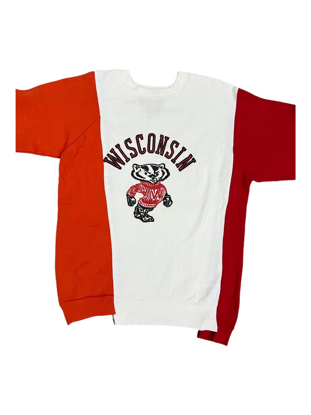 Japanese Brand × Nepenthes × Vintage 1980s Wisconsin University Mascot Three Cuts Sweatshirt Size US M / EU 48-50 / 2 - 2 Thumbnail