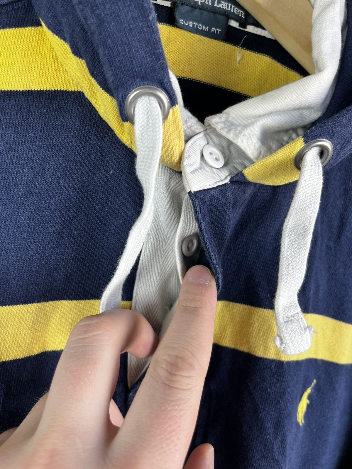 Polo Ralph Lauren Polo Ralph Lauren rugby hoodie vintage 90s Size US L / EU 52-54 / 3 - 8 Thumbnail