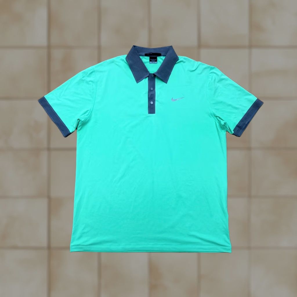 Nike Nike Tiger Woods Dri-FIT UV Graphic Polo Golf Shirt sz L Green 518107-331 Men Short Sleeve Polo Size US L / EU 52-54 / 3 - 1 Thumbnail