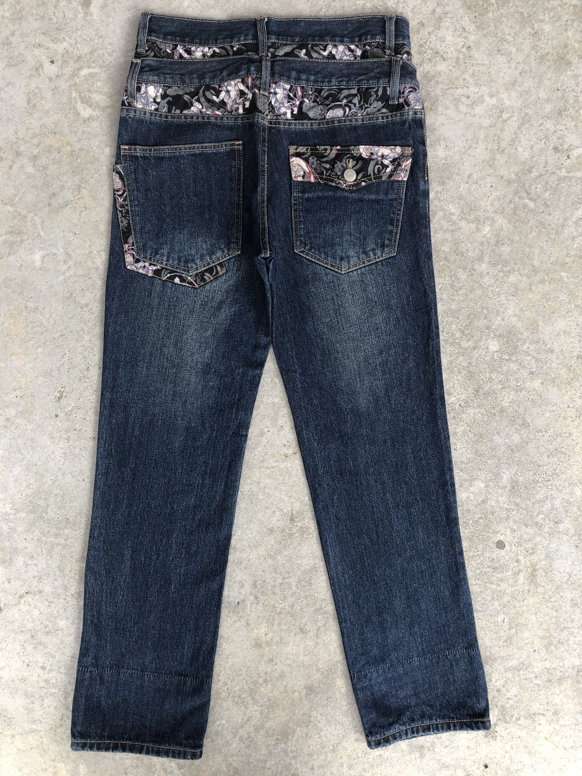Japanese Brand Japanese Phoenix Embroidered Jeans Double Waist Jeans Size US 32 / EU 48 - 2 Thumbnail