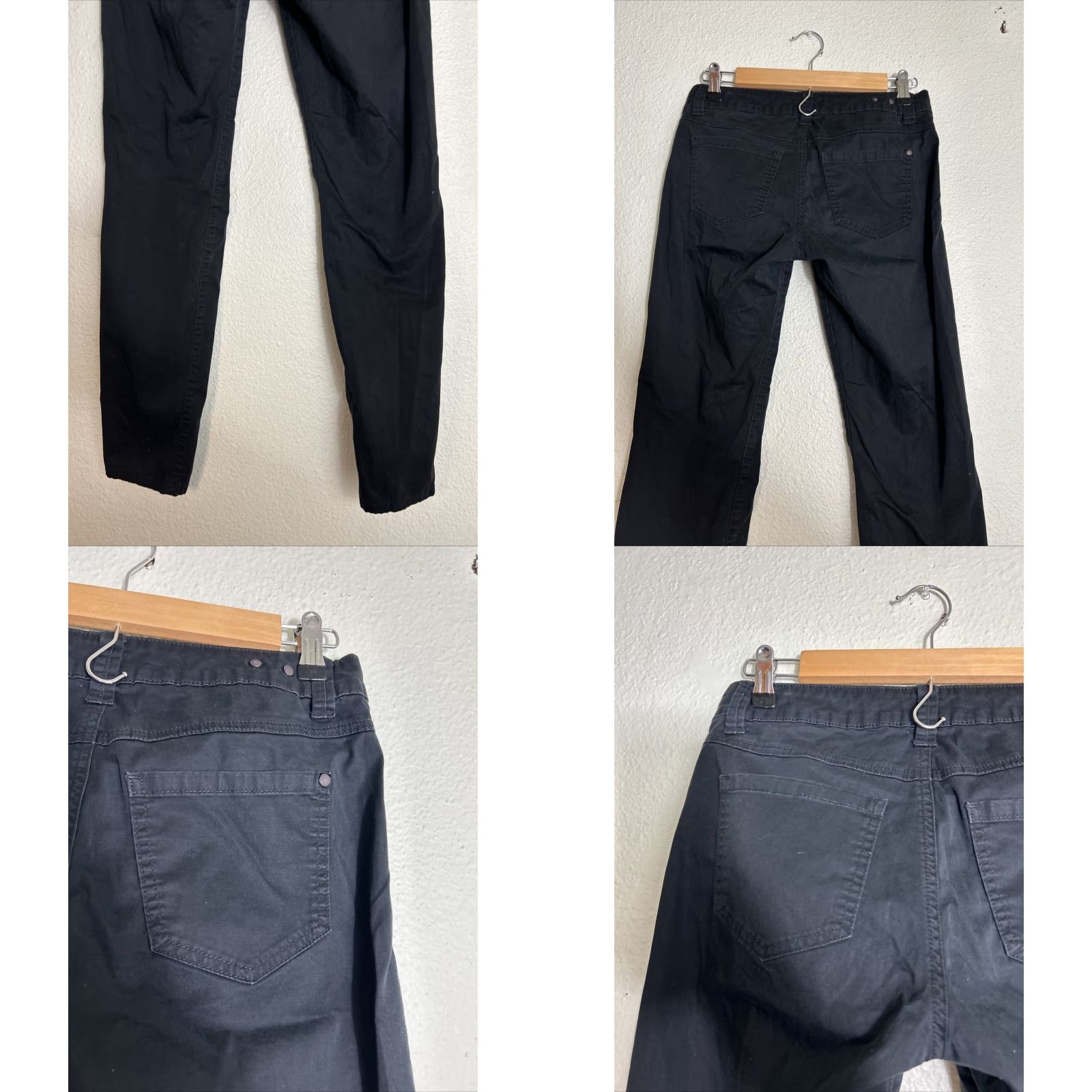 Vintage CAbi Pants Womens Size 2 Black Sateen Skinny Style 798 Stretch Cotton 29x30 Size 26" / US 2 / IT 38 - 8 Thumbnail