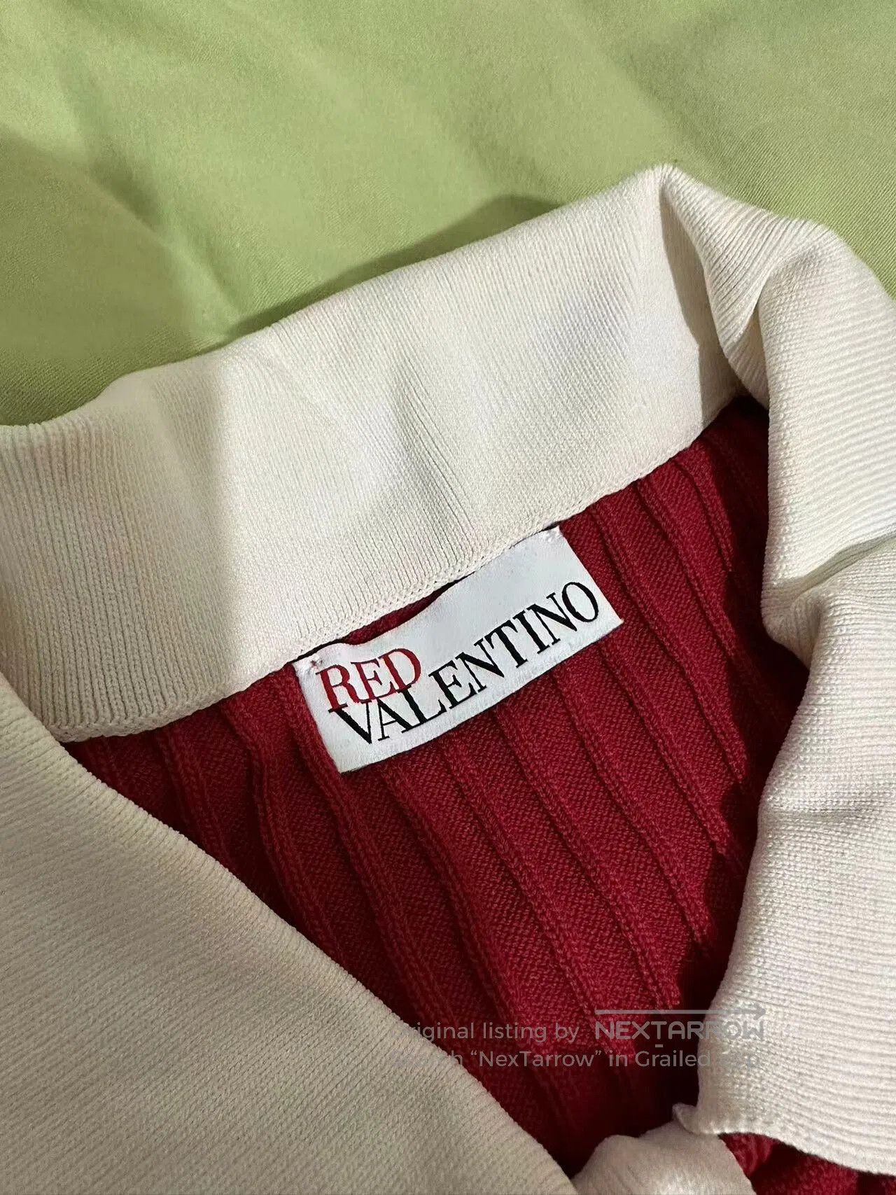 Valentino Valentino Red Knit Polo T-shirt L. Size US L / EU 52-54 / 3 - 3 Thumbnail