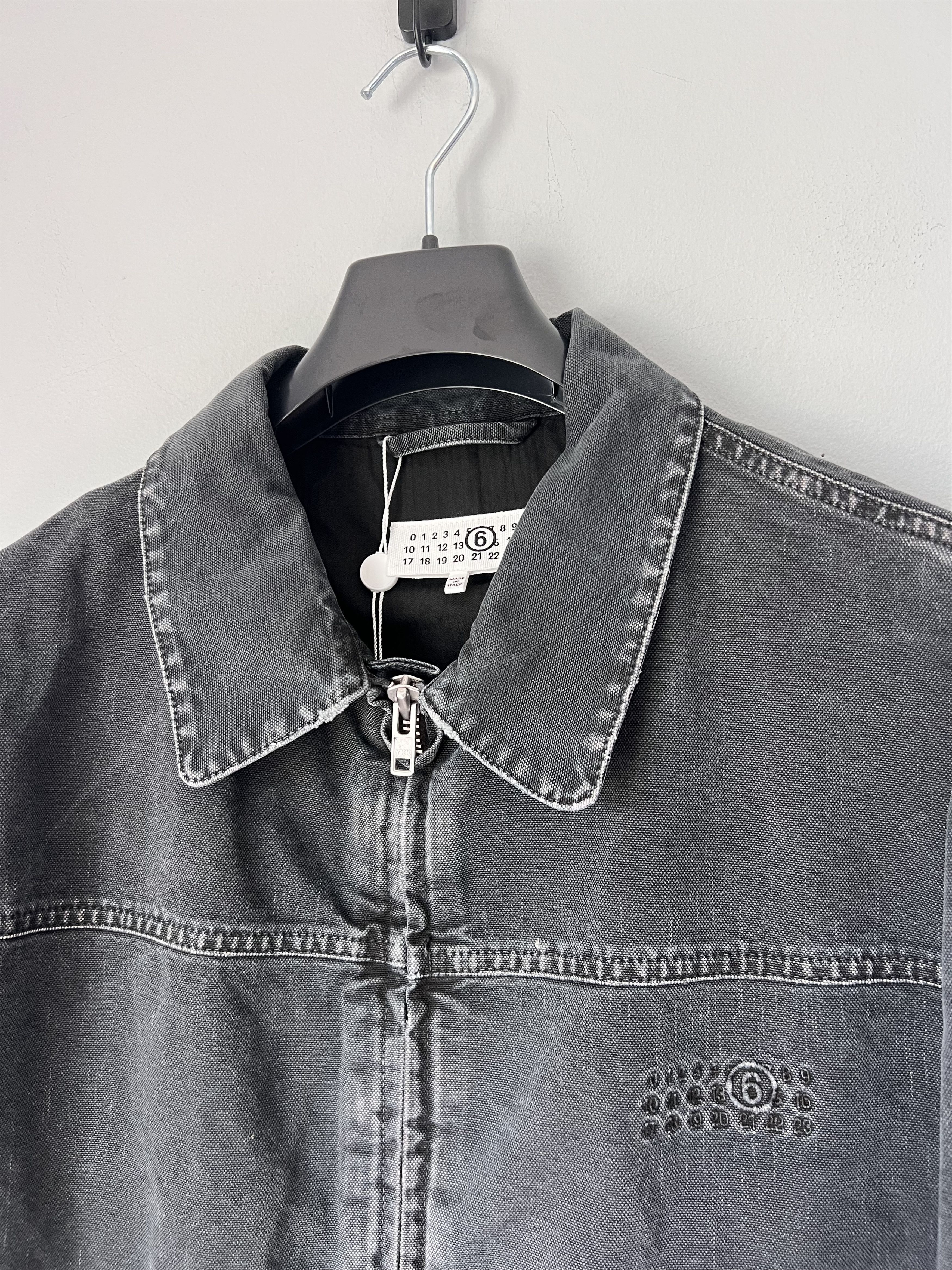 Maison Margiela MM6 Maison Margiela Heavy Washed Chore Jacket in Black Size US M / EU 48-50 / 2 - 2 Thumbnail