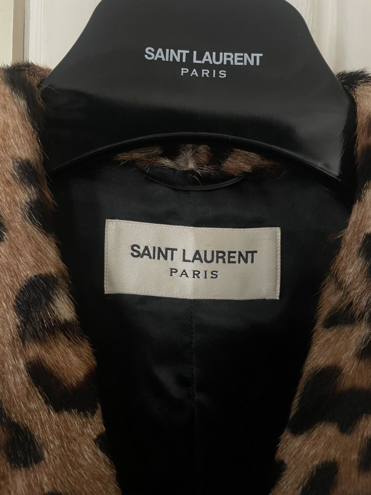 Saint Laurent Paris × Yves Saint Laurent Fur coat leopard print Saint Laurent Size S / US 4 / IT 40 - 3 Thumbnail
