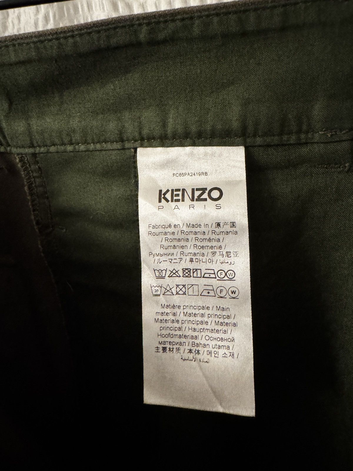 Kenzo Kenzo logo-patch cargo trousers sz 42 fr (sz 34 us) Size US 34 / EU 50 - 5 Thumbnail