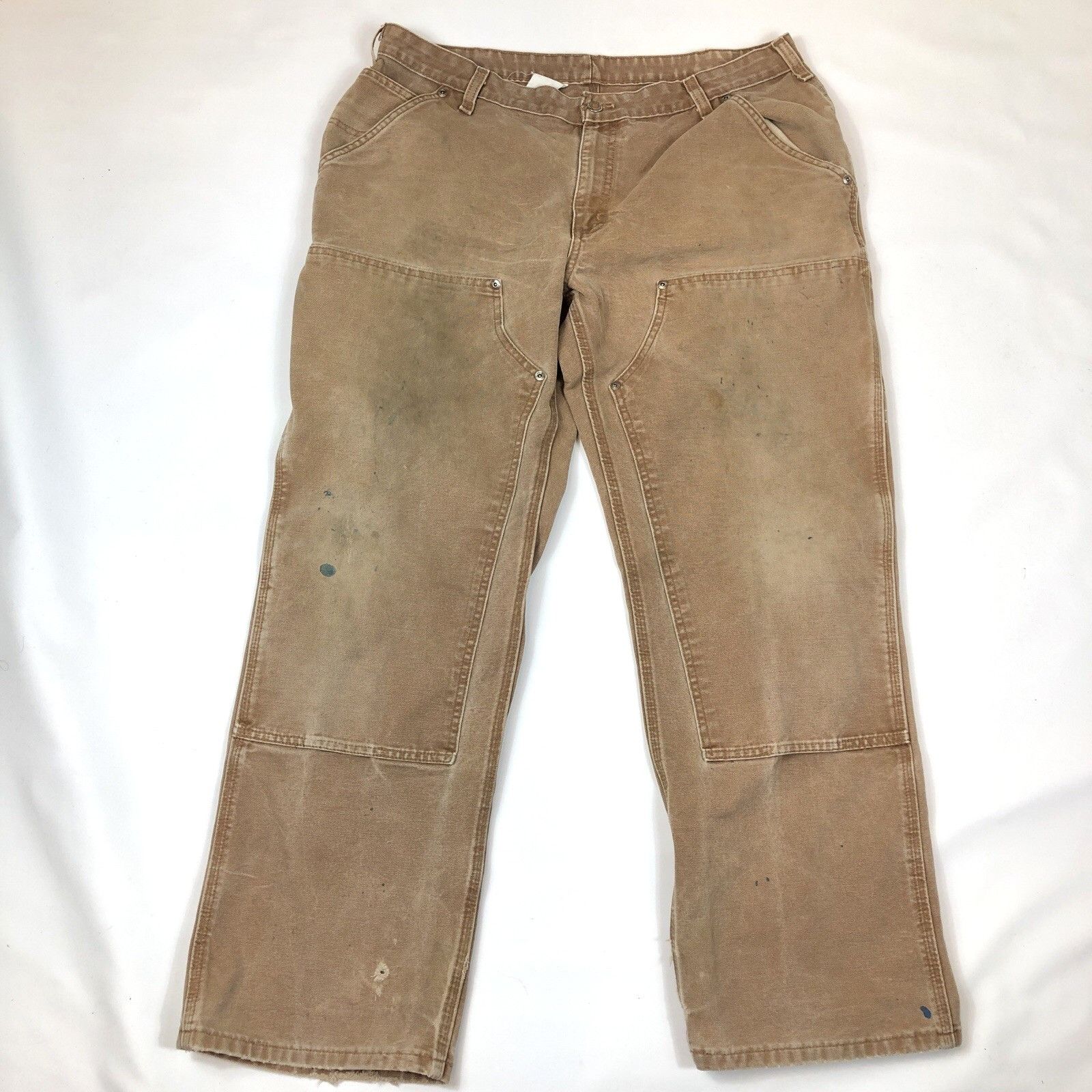 Carhartt Carhartt Womens Double Knee Canvas Pant Brown Tag 18 x 32 Size 37" - 8 Thumbnail
