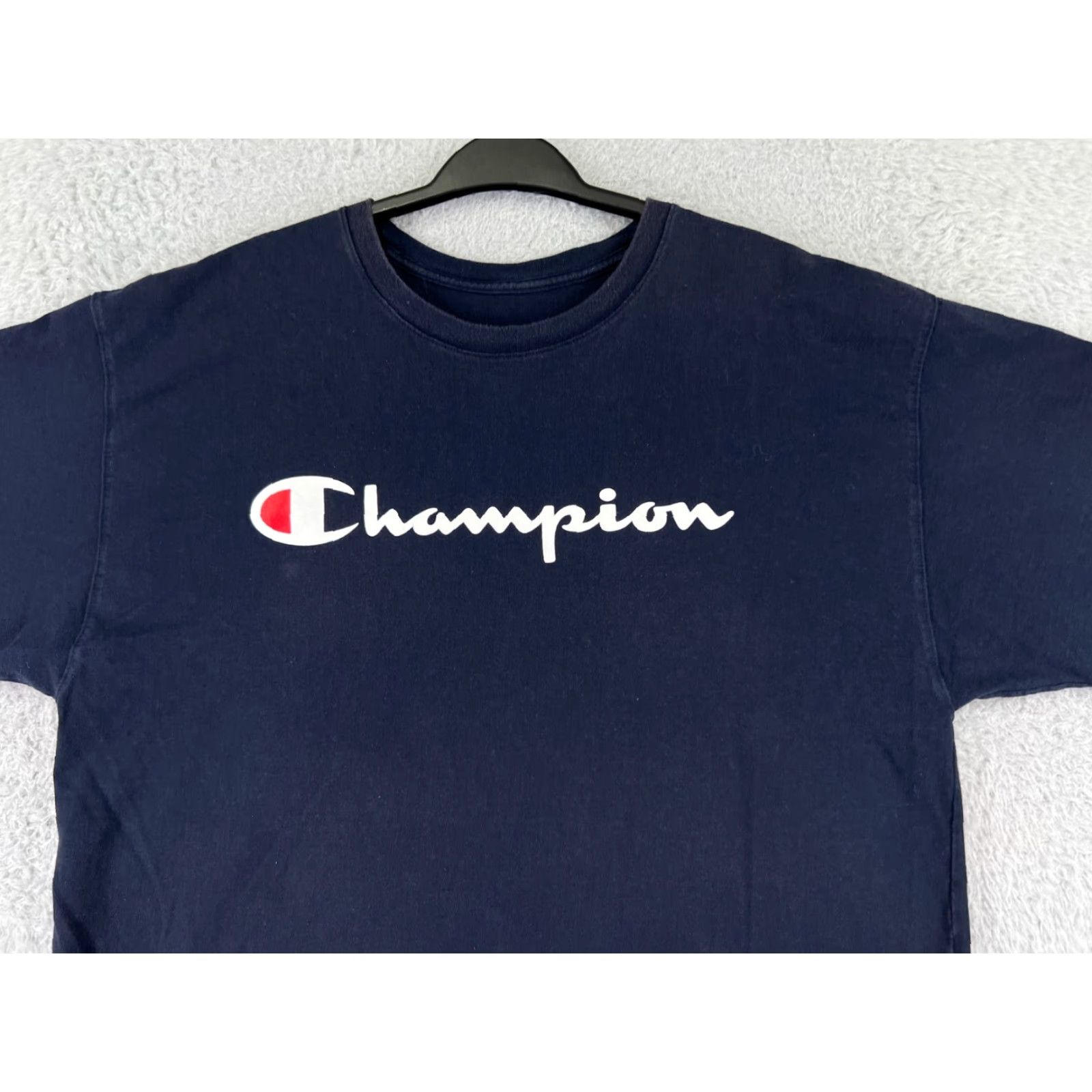 Champion Champion Shirt Men XL Blue Logo Short Sleeve Cotton Jersey Sports Retro All Seasons Men’s T-Shirt Size US XL / EU 56 / 4 - 5 Thumbnail