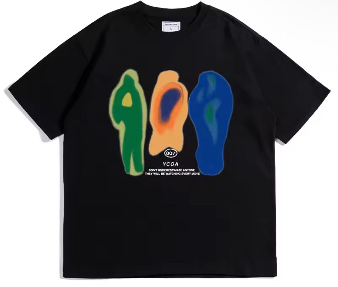 Japanese Brand Streetwear Y2K Colorful Shadow T-Shirt Punk Graphic Tees Size US XXL / EU 58 / 5 - 1 Thumbnail