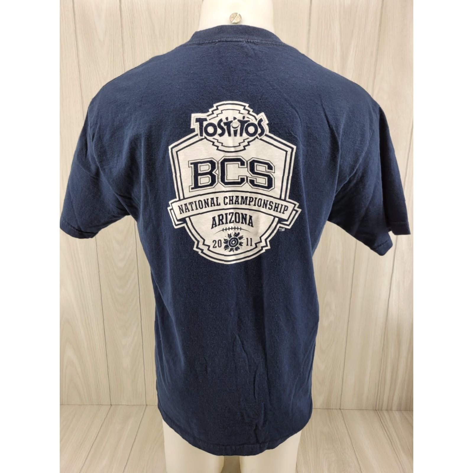 Champion VINTAGE Auburn Tigers 2011 National Champions College BCS Alabama University Tee Shirt L Shirt Men Blue 2010s Football Graphic Tee Size US L / EU 52-54 / 3 - 6 Thumbnail
