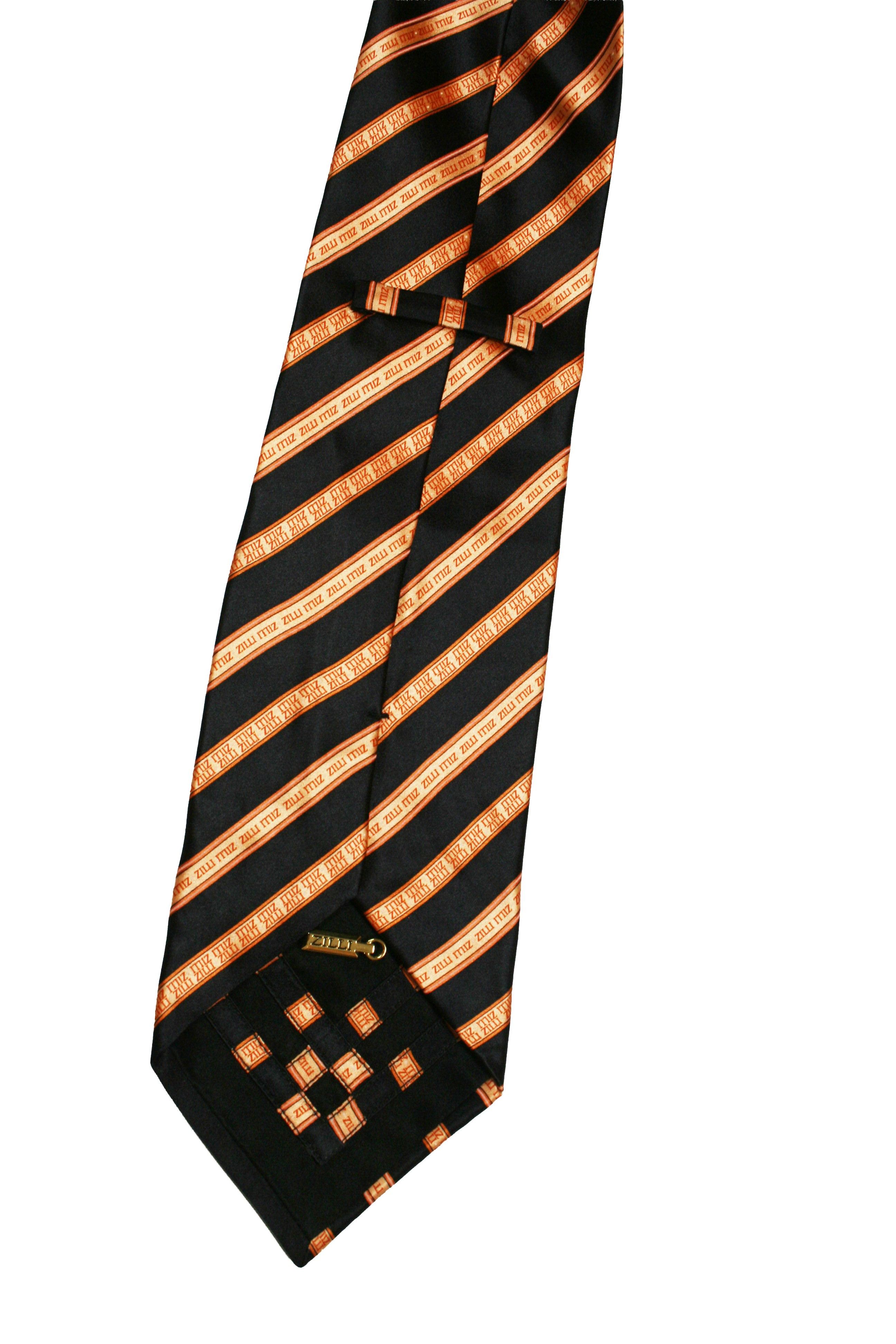 Zilli Striped Silk Tie Size ONE SIZE - 6 Thumbnail