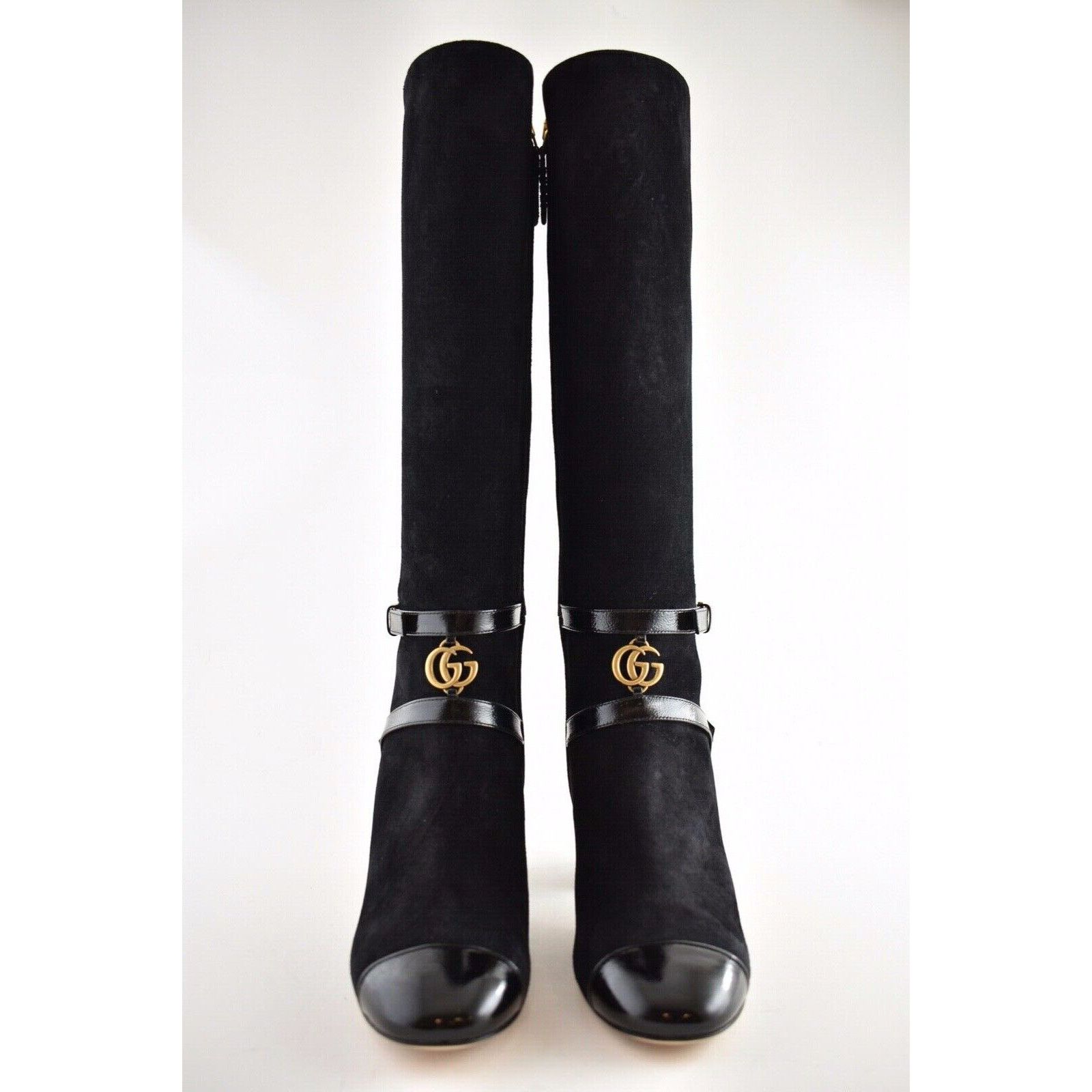 Gucci Gucci Geraldine 55 Black Suede Patent GG Gold Logo Low Size US 5 / IT 35 - 6 Thumbnail